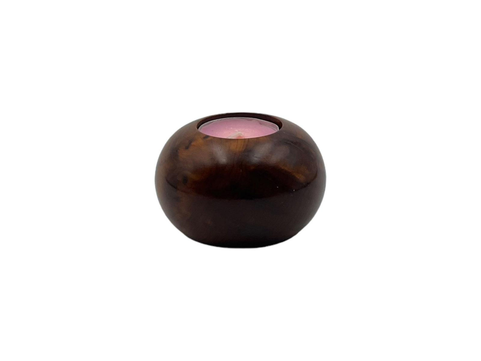 Thuya Wood Tea Light Candle Holders – Set of 2 - 2