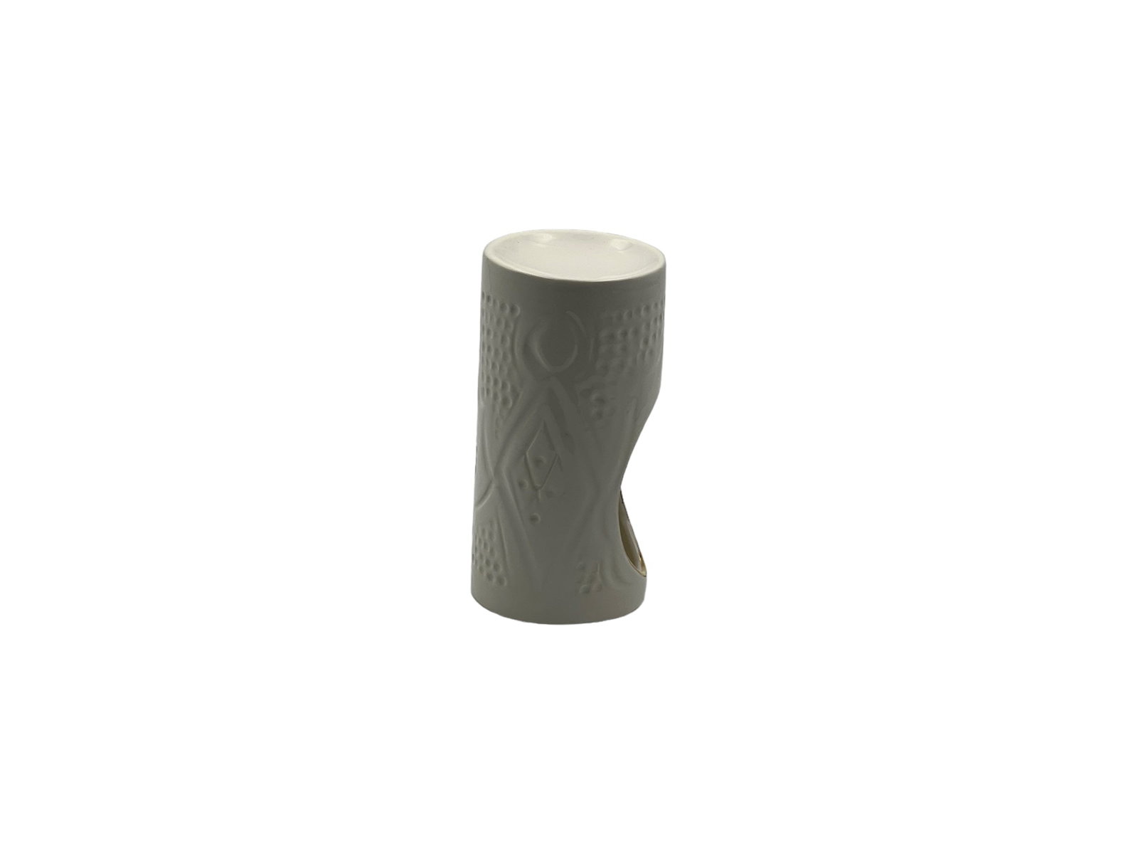 Vintage White Clay Scented Oil Burner – Natural Dyes and Real Gold Foil - 4