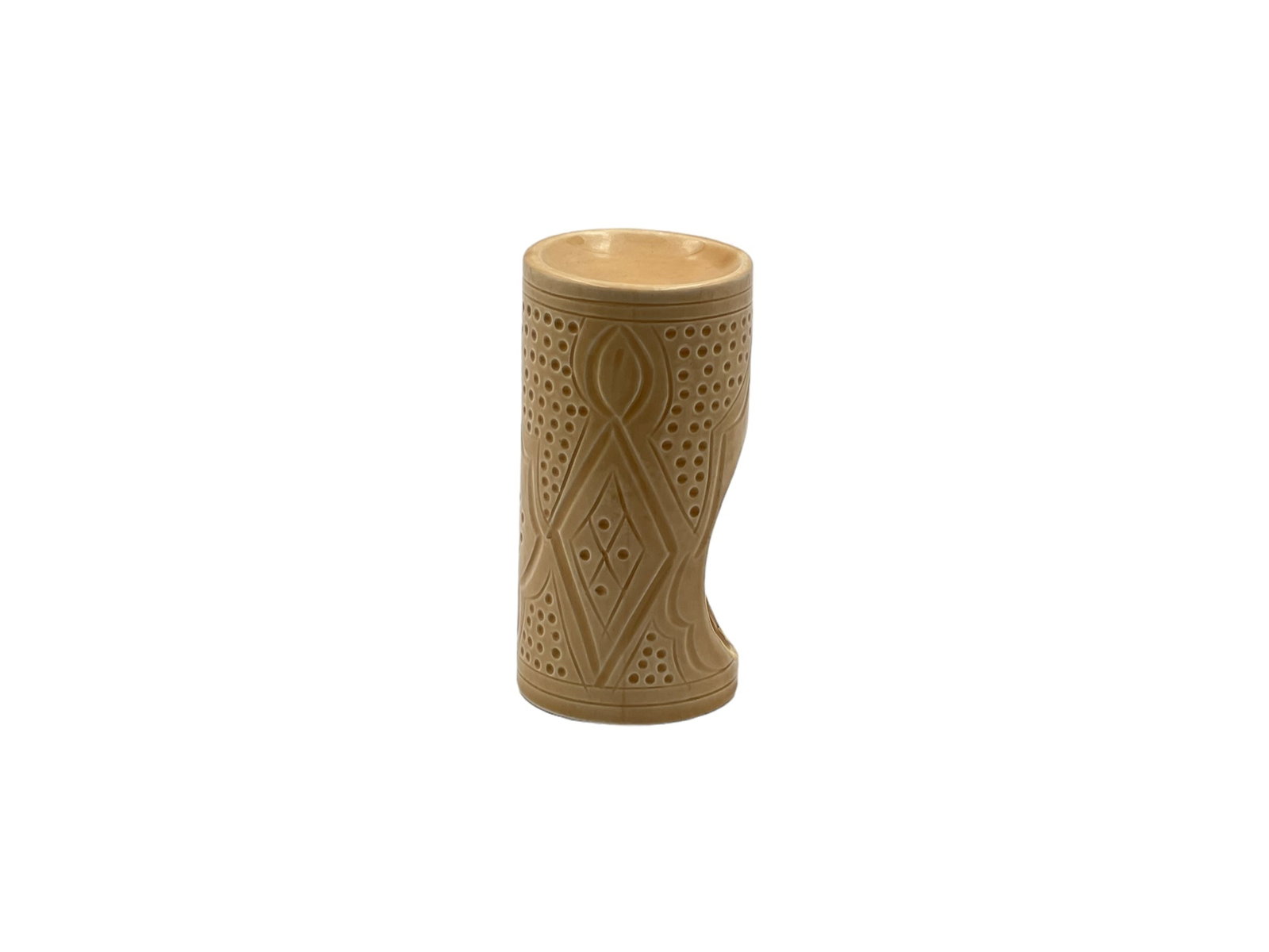 Vintage White Clay Scented Oil Burner – Natural Dyes and Real Gold Foil - 8