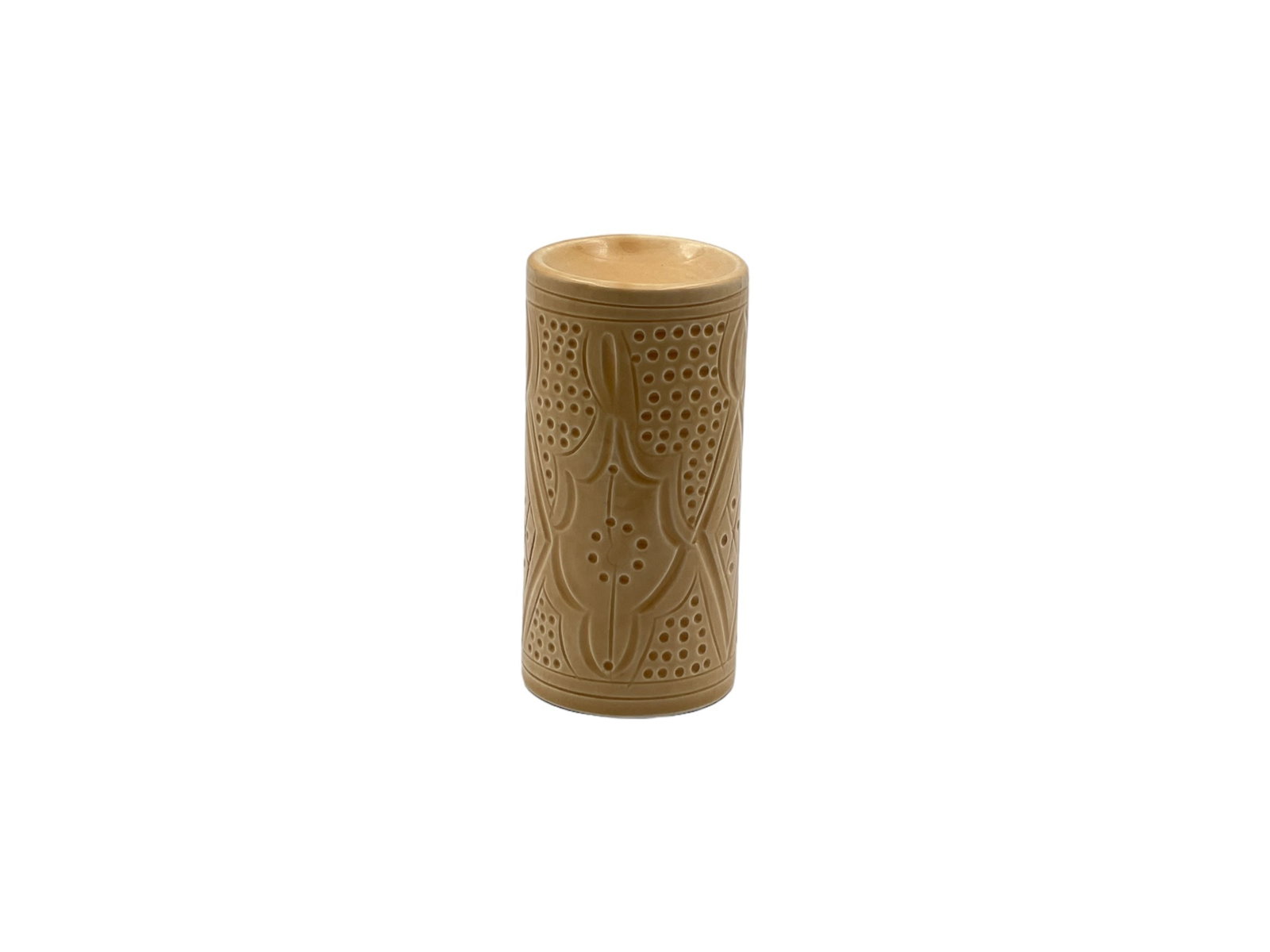 Vintage White Clay Scented Oil Burner – Natural Dyes and Real Gold Foil - 9