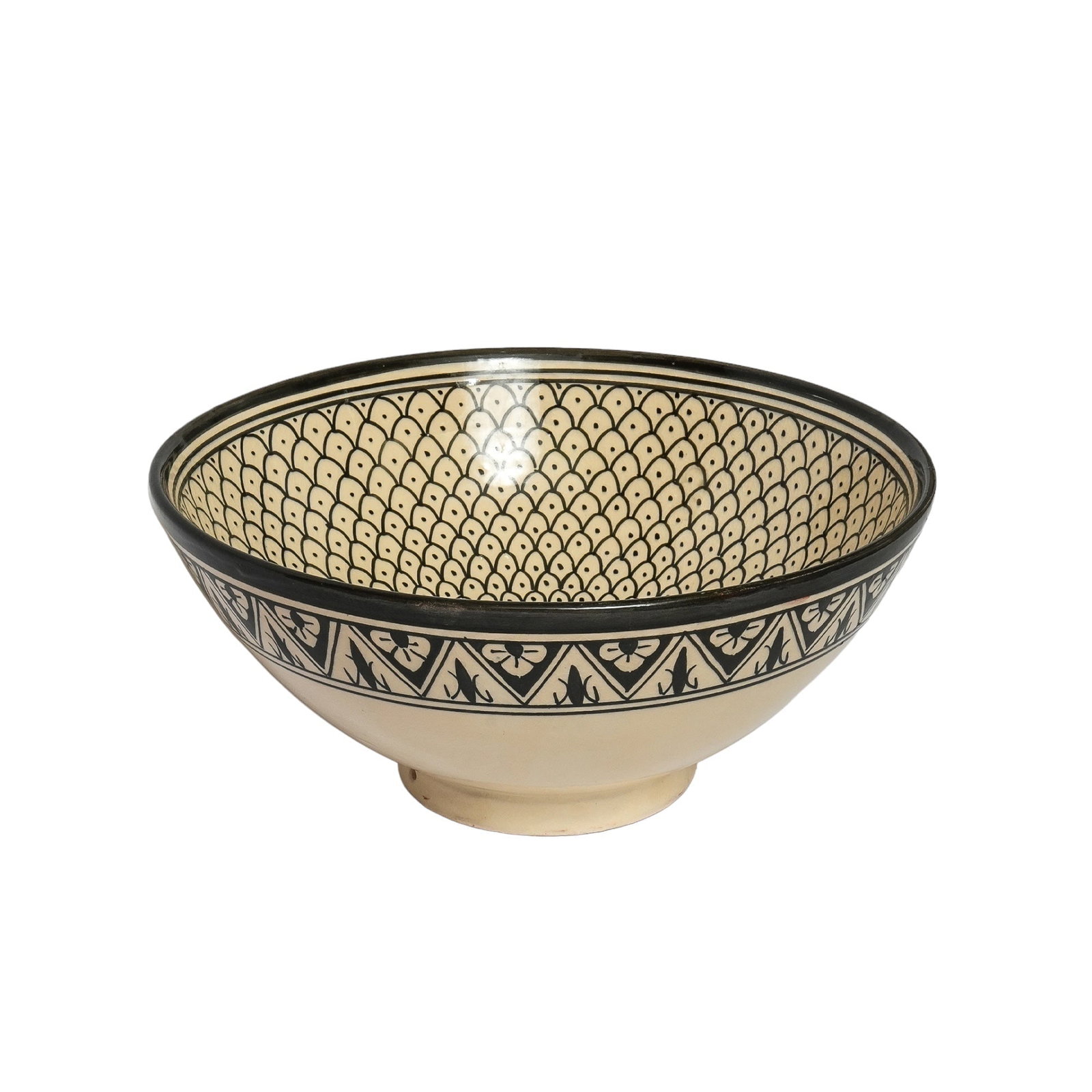 Vintage Handcrafted Clay Pottery Bowl – Natural Pigments - 2