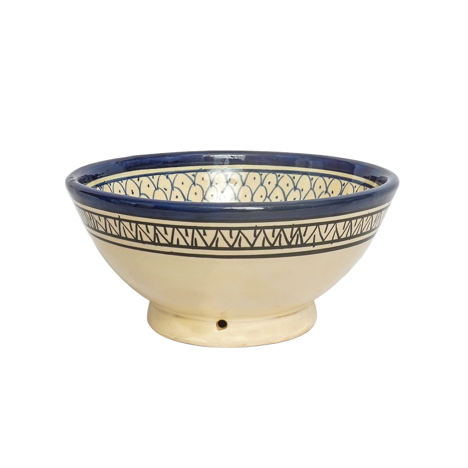 Vintage Handcrafted Clay Pottery Bowl – Natural Pigments - 8
