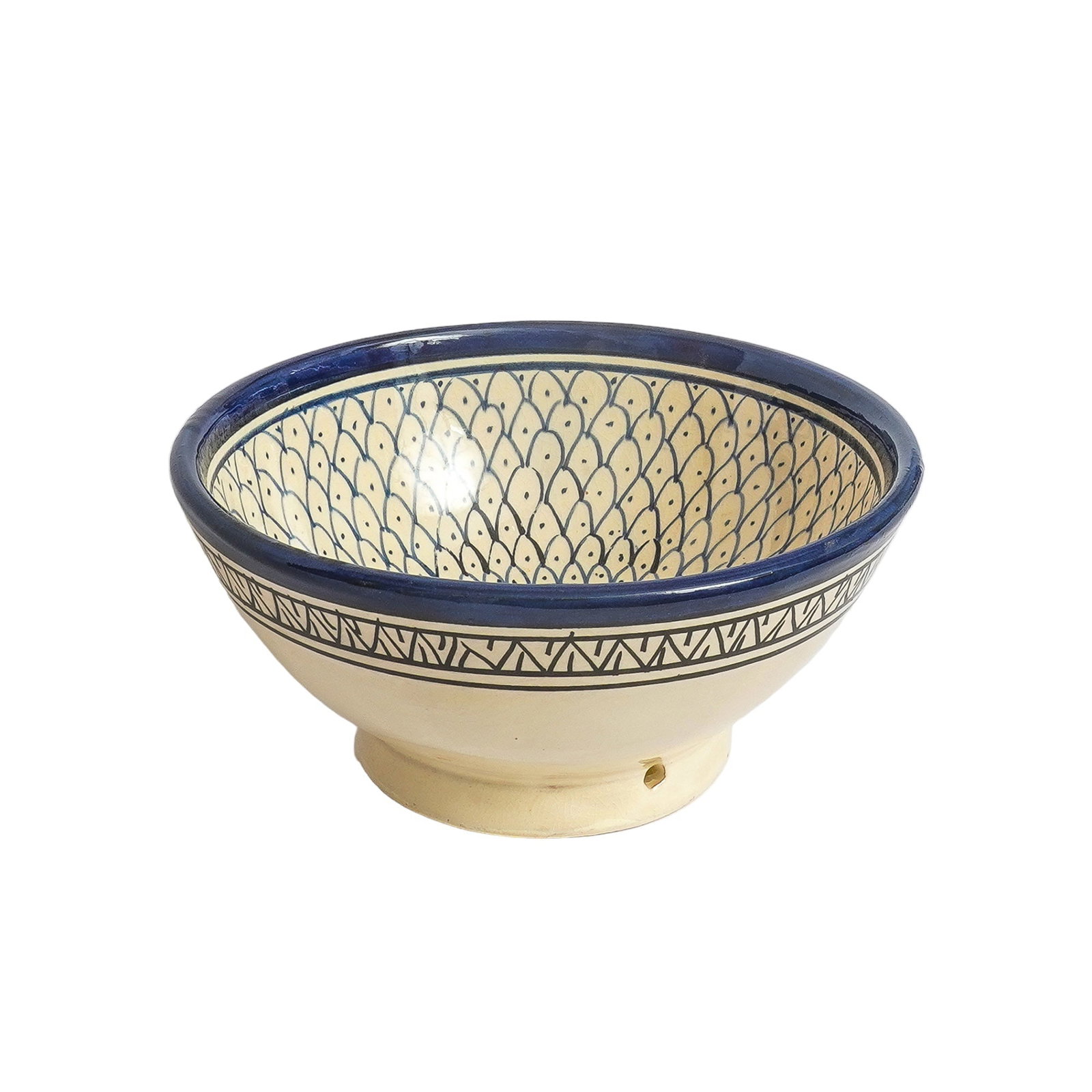 Vintage Handcrafted Clay Pottery Bowl – Natural Pigments - 9