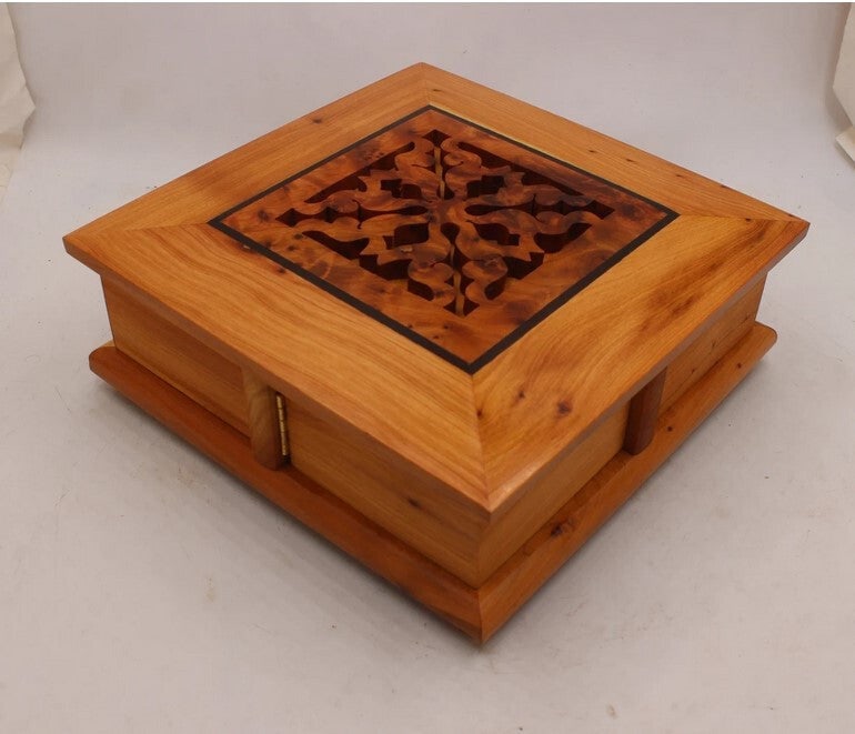 Puzzle Thuya Burl Wood Jewelry Box - 4