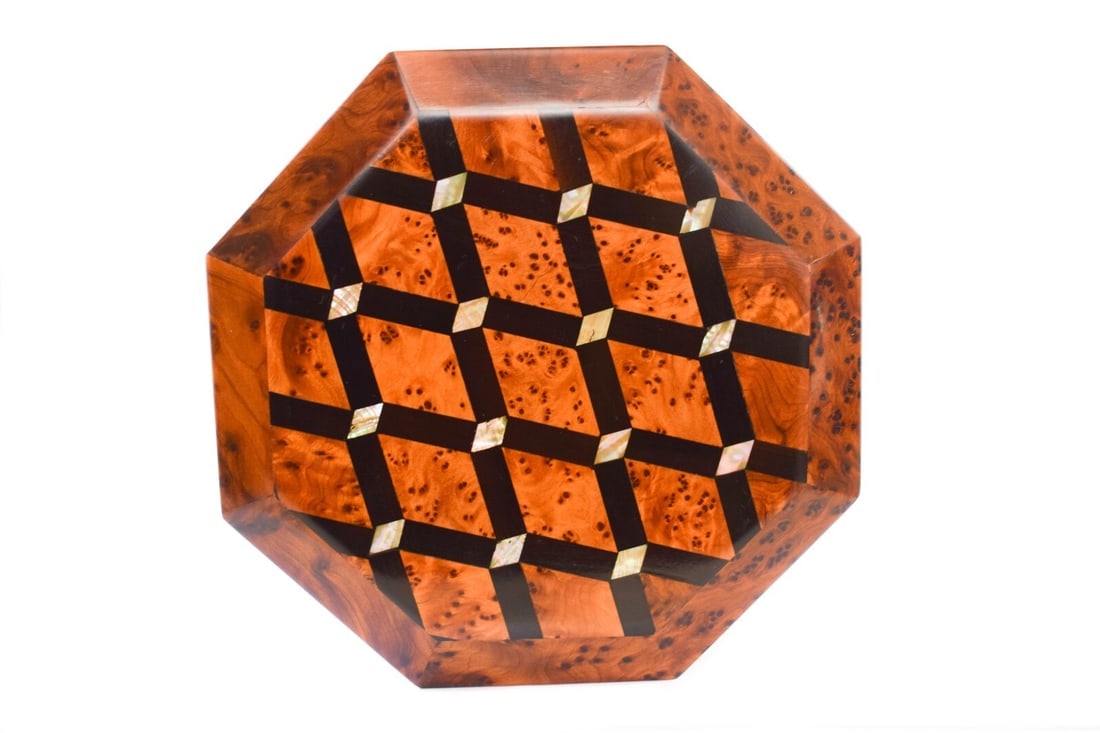 Handcrafted Thuya Burl Wood Jewelry Box - 6