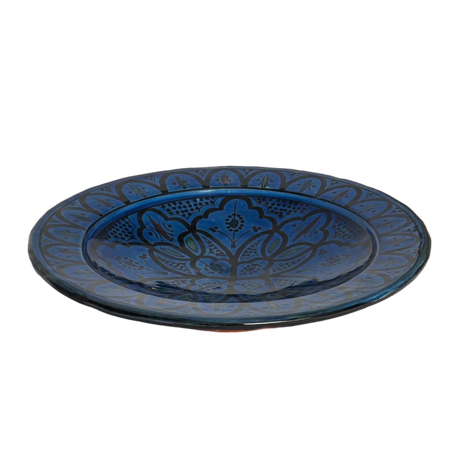 Vintage Glazed Handcrafted Clay Pottery Plate – Natural Pigments - 16