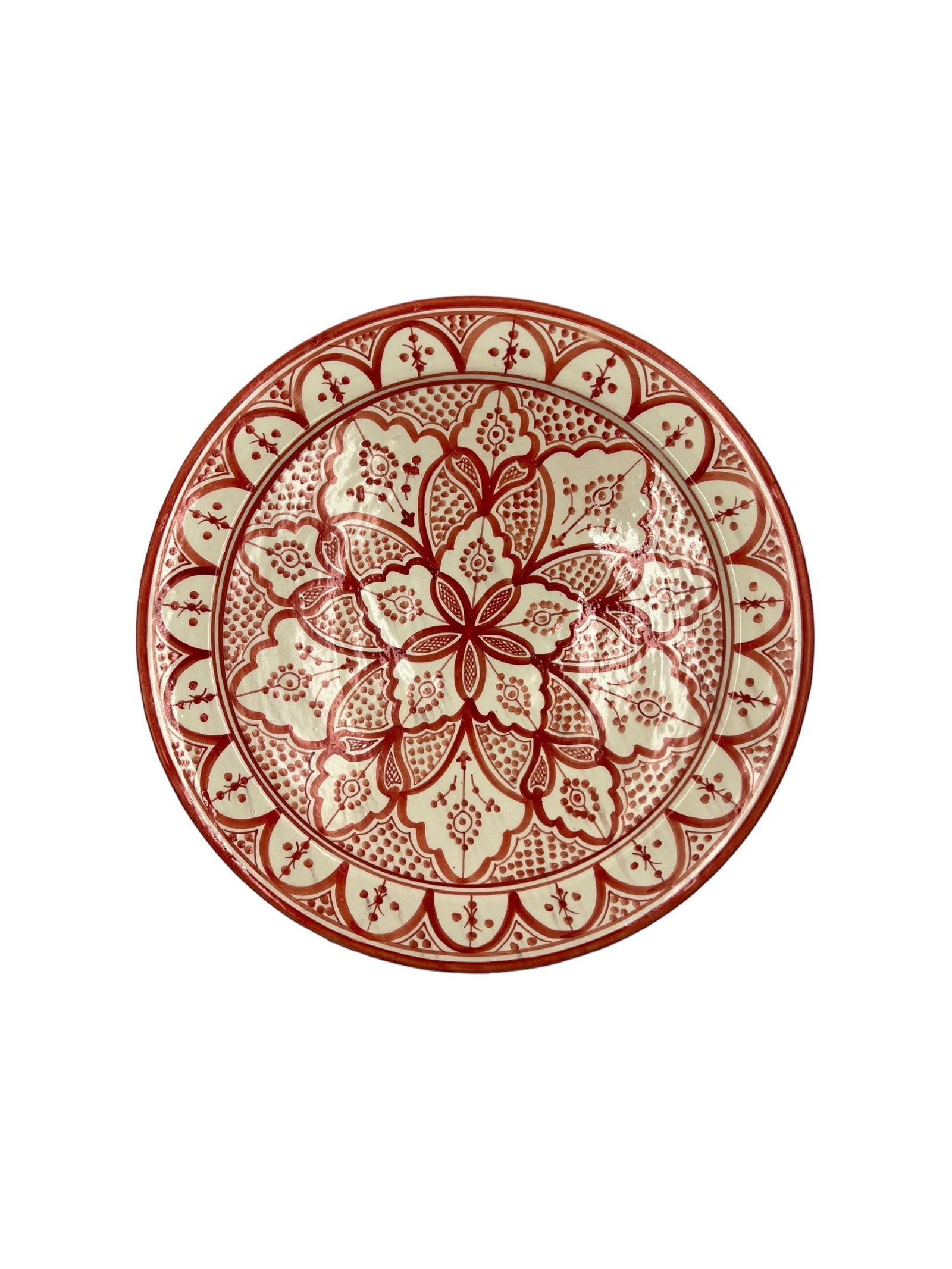 Vintage Glazed Handcrafted Clay Pottery Plate – Natural Pigments - 17