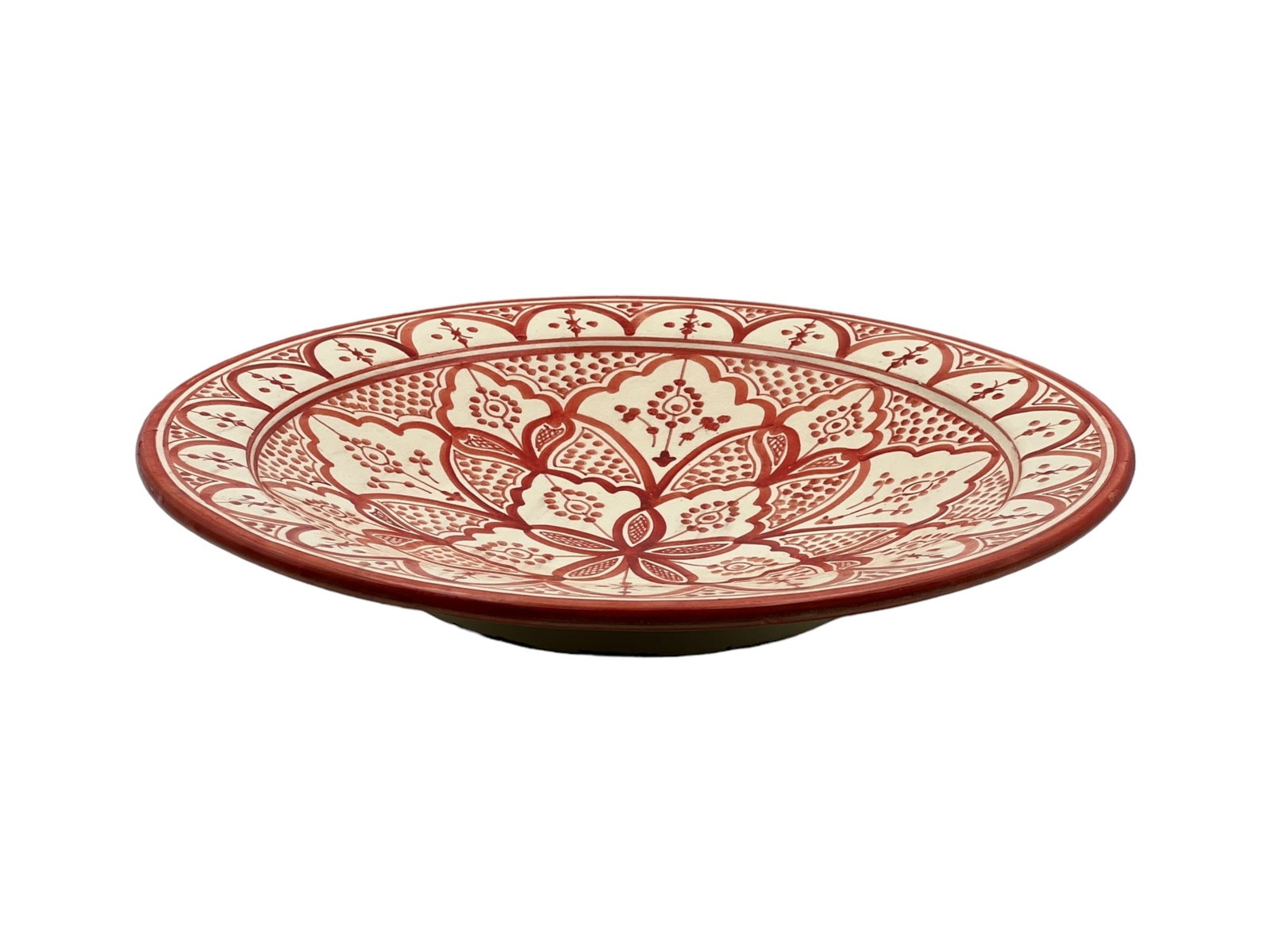 Vintage Glazed Handcrafted Clay Pottery Plate – Natural Pigments - 18