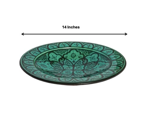 Vintage Glazed Handcrafted Clay Pottery Plate – Natural Pigments - 4