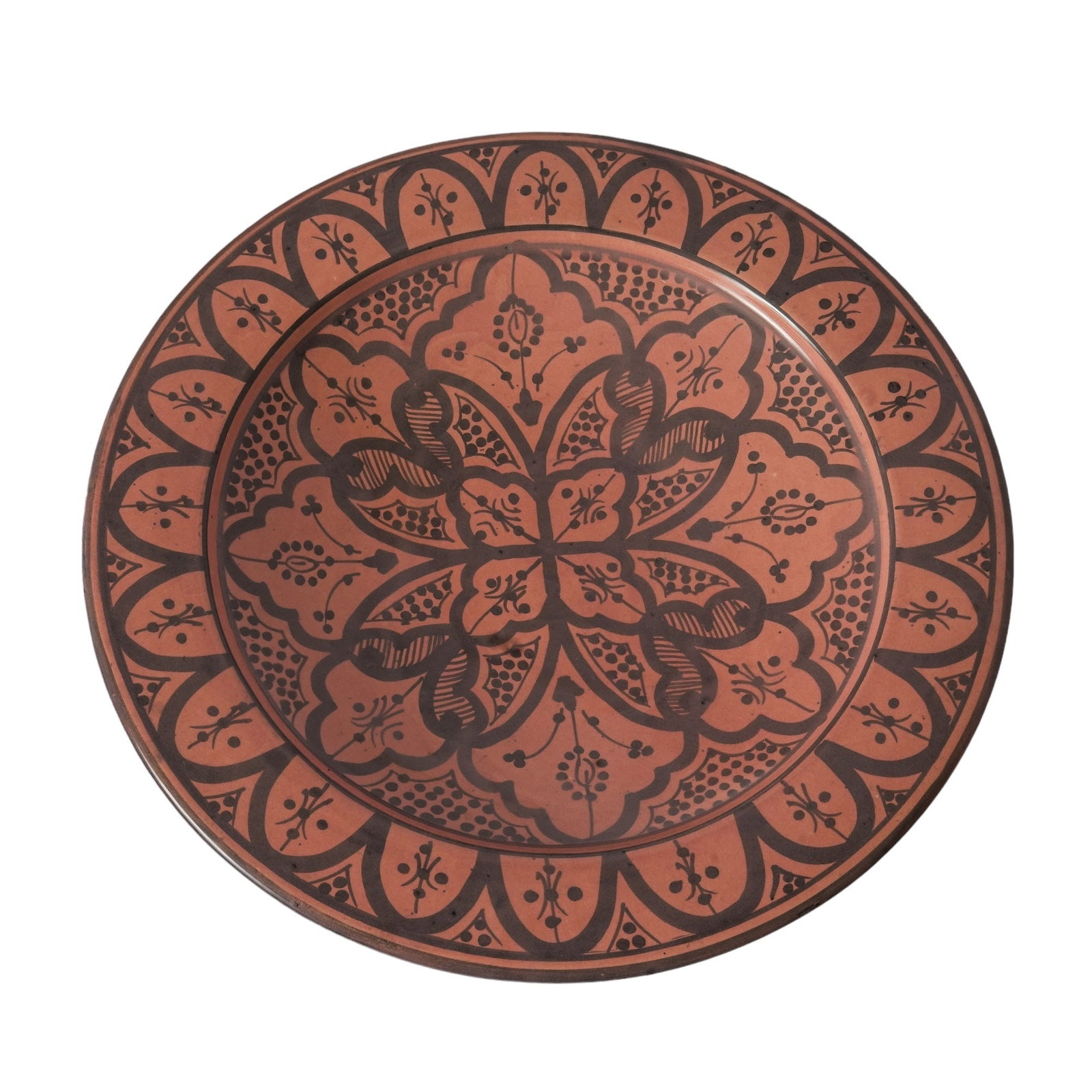 Vintage Glazed Handcrafted Clay Pottery Plate – Natural Pigments - 5