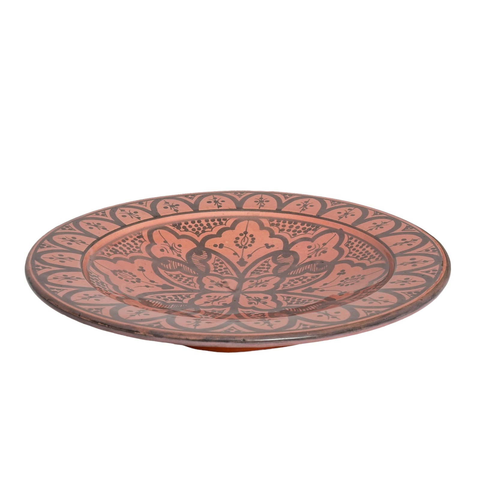 Vintage Glazed Handcrafted Clay Pottery Plate – Natural Pigments - 8