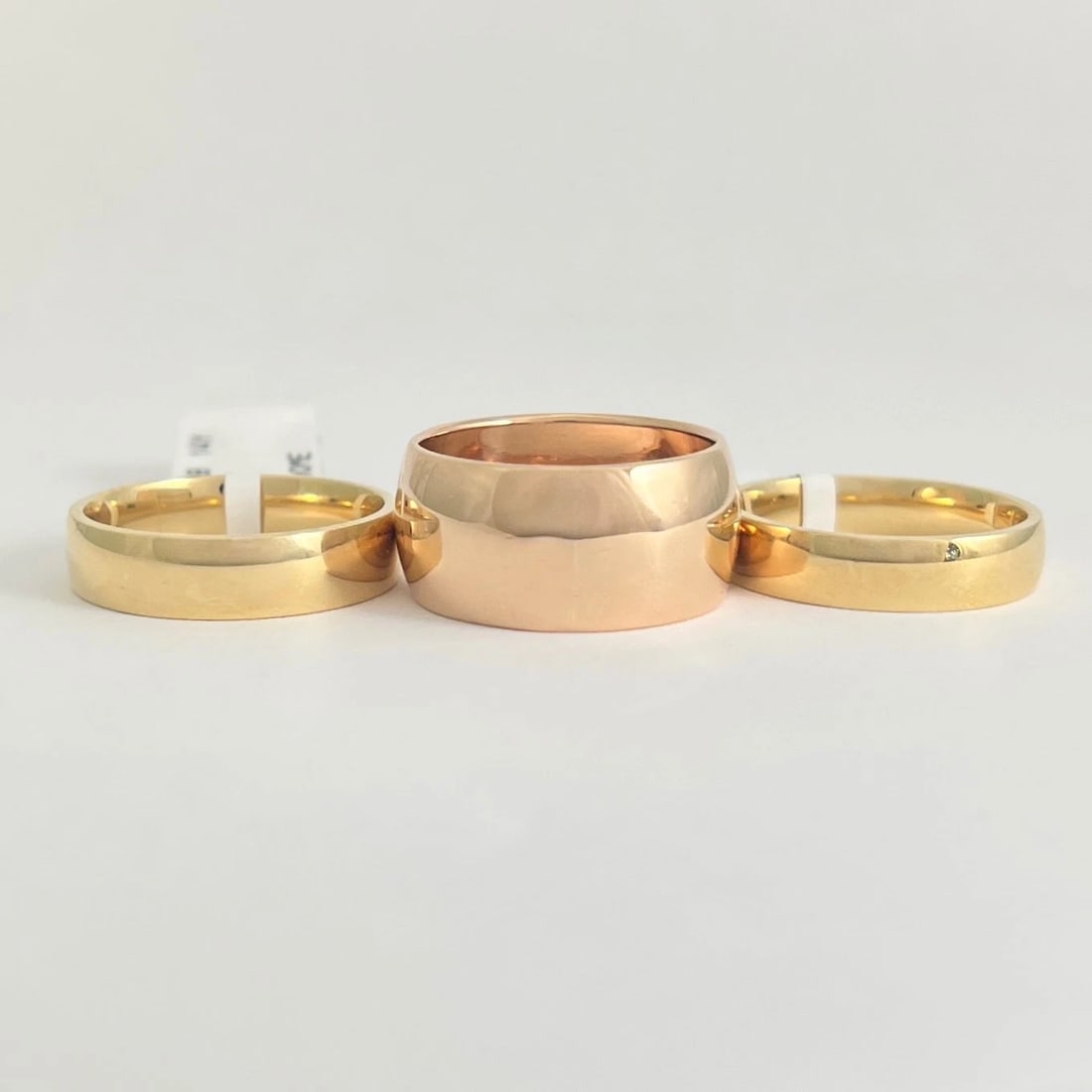 Wide Plain Statement Band Ring 14K Pink Rose Gold, Size 7.5, 10 mm - 6
