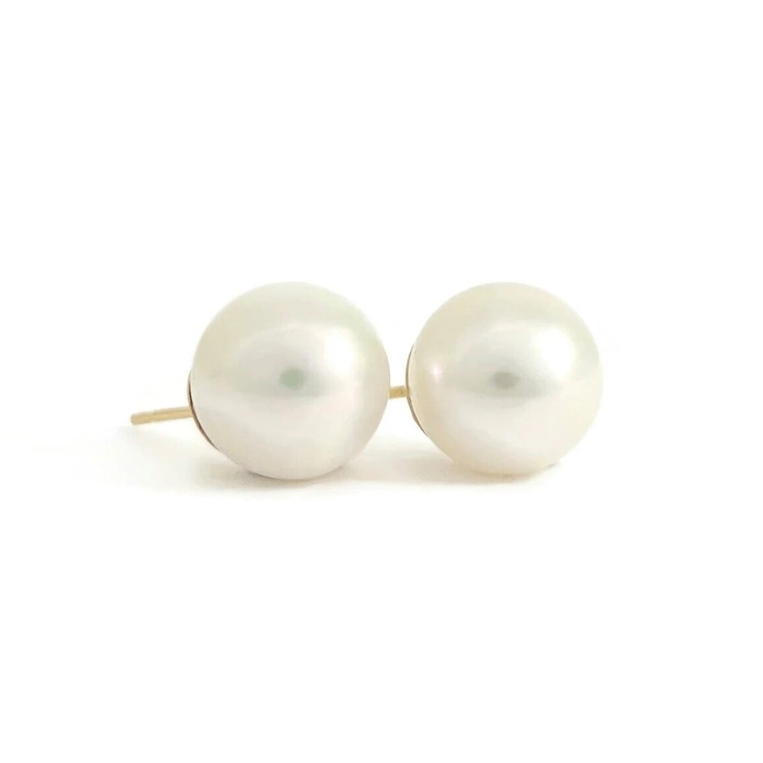 Round Cultured Pearl Stud Earrings 14K Yellow Gold, 9 mm - 9.5 mm: Title: Round Cultured Pearl Stud Earrings 14K Yellow Gold, 9 mm - 9.5 mm Description: Round Cultured Pearl Stud Earrings 14K Yellow Gold, 9 mm - 9.5 mm These are lovely earrings! Please let us know if