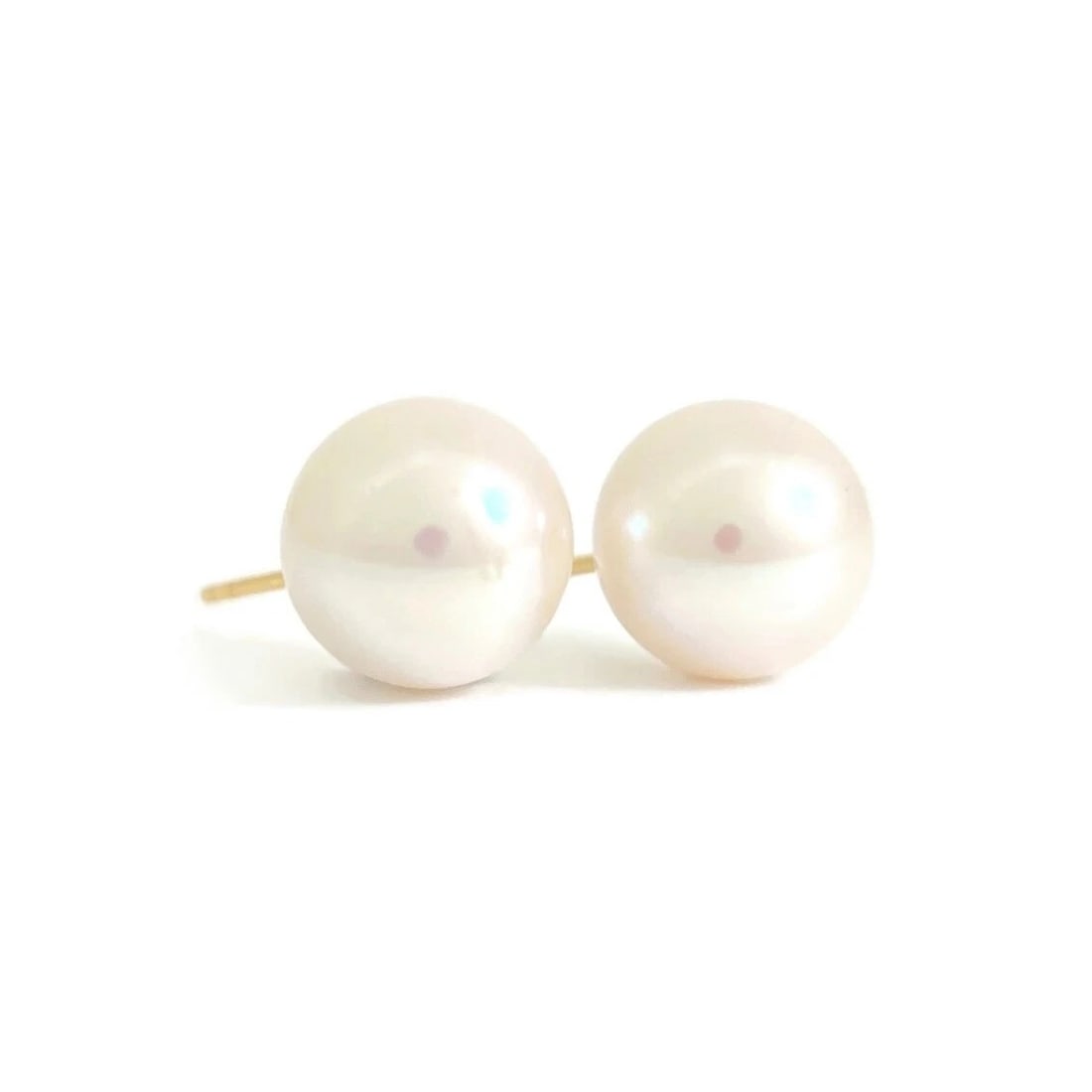 Round Cultured Pearl Stud Earrings 14K Yellow Gold, 9 mm - 9.5 mm: Title: Round Cultured Pearl Stud Earrings 14K Yellow Gold, 9 mm - 9.5 mm Description: Round Cultured Pearl Stud Earrings 14K Yellow Gold, 9 mm - 9.5 mm These are lovely earrings! Please let us know if