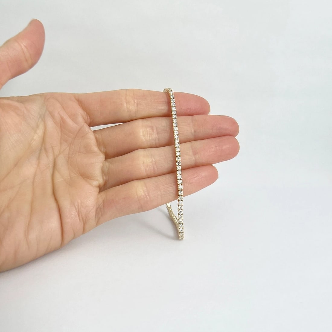 Round Diamond Tennis Bracelet 14K Yellow Gold, 7 Inches, 2.75 CTW - 2