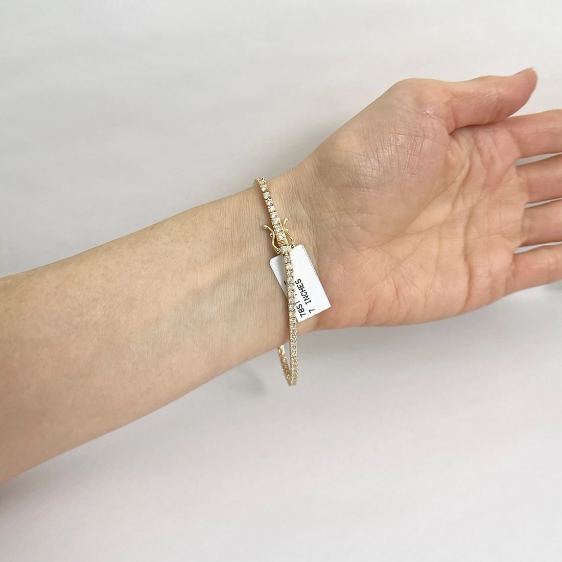 Round Diamond Tennis Bracelet 14K Yellow Gold, 7 Inches, 2.75 CTW - 5