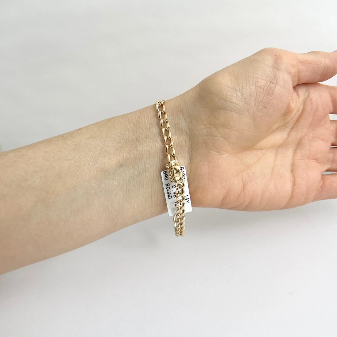 Baguette Diamond ID Bar Chain Link Bracelet 14K Yellow Gold, 6.75 Inch, .82 CTW - 5