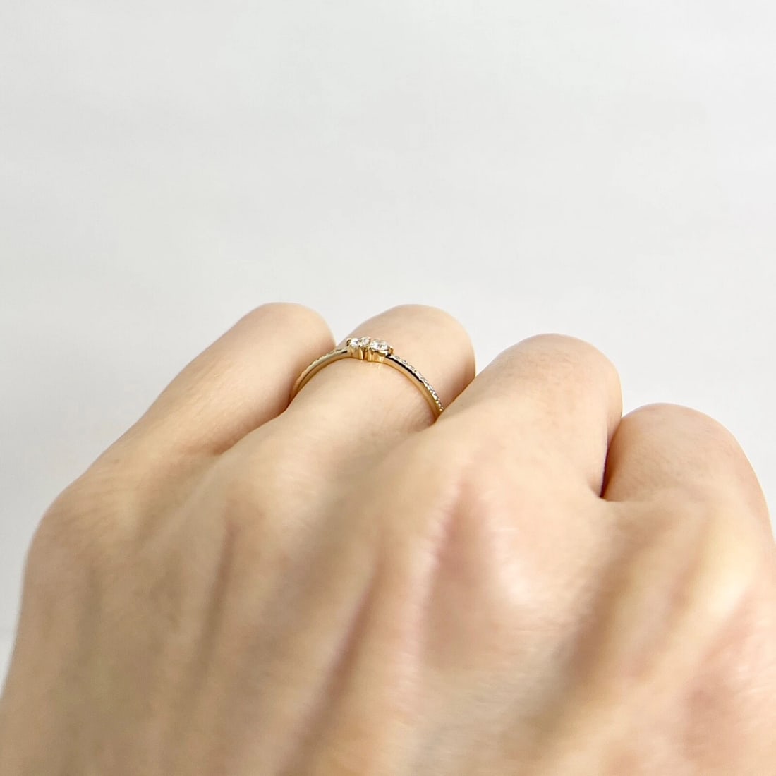 Twin Two-Stone Toi Et Moi Diamond Ring 14K Yellow Gold, .21 CTW - 6