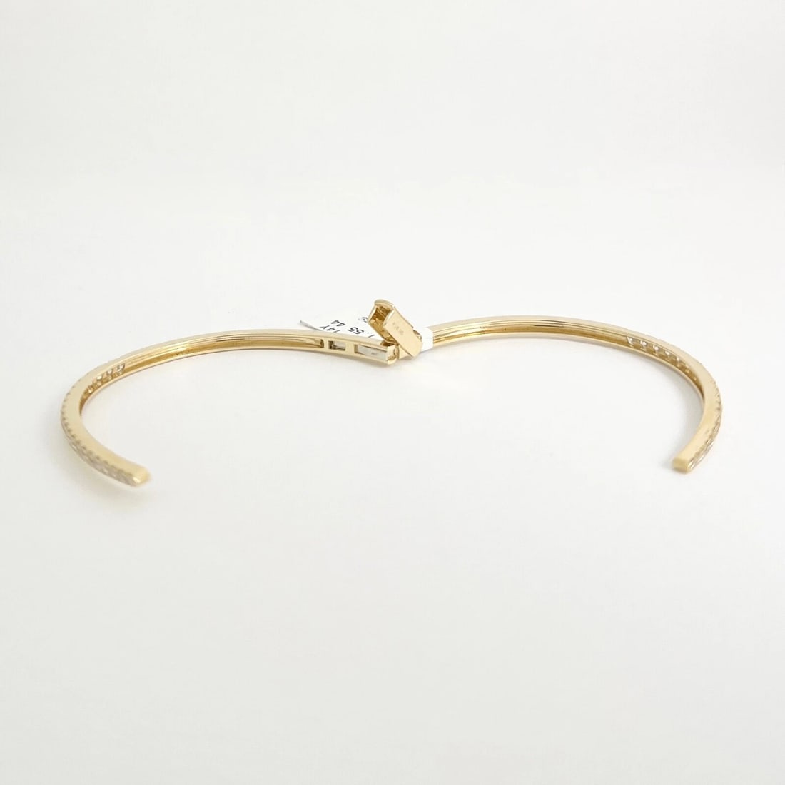 Bypass Claw Diamond Bangle Bracelet 14K Yellow Gold, 1.55 CTW - 7