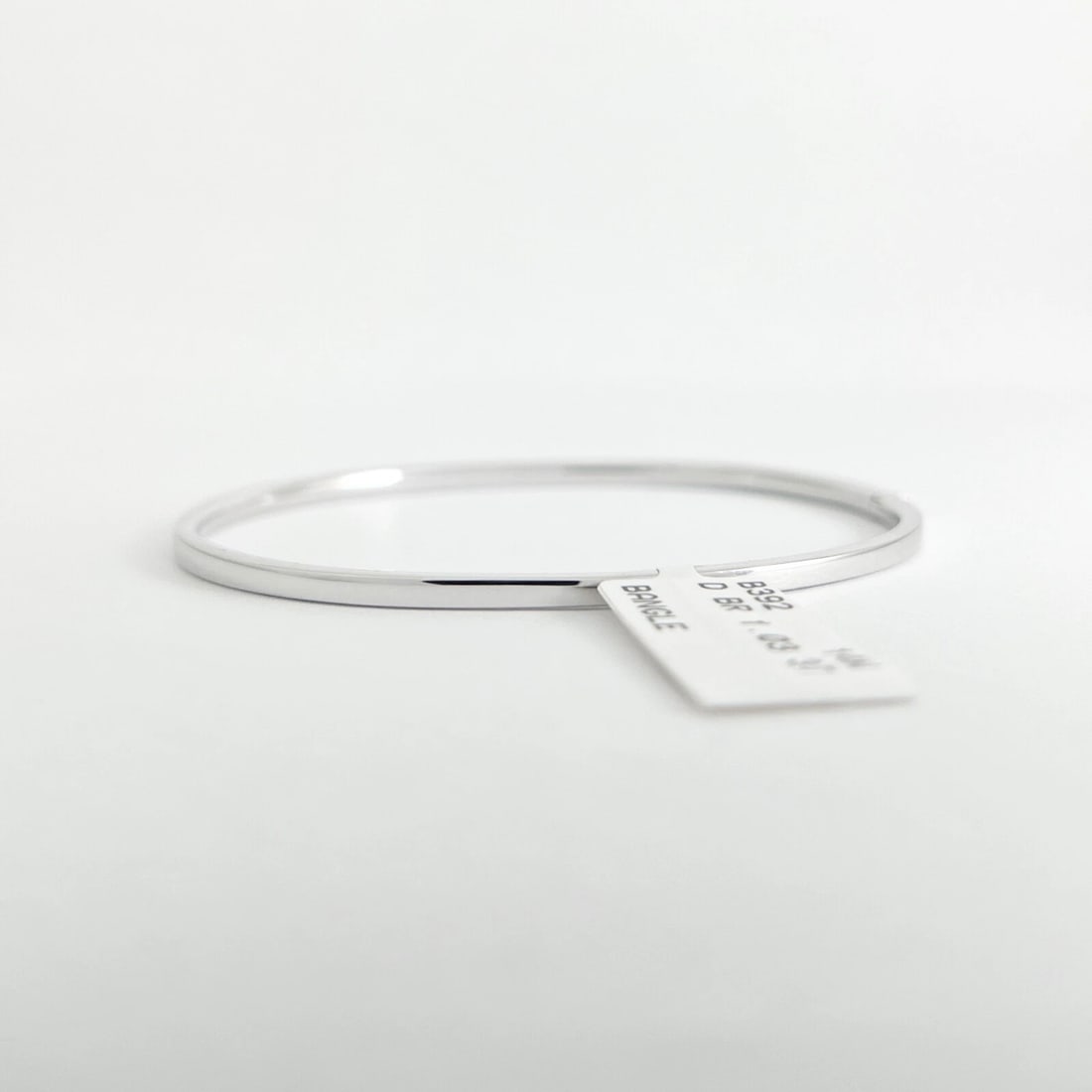 Round Diamond Bangle Bracelet 14K White Gold, 1.03 CTW - 7