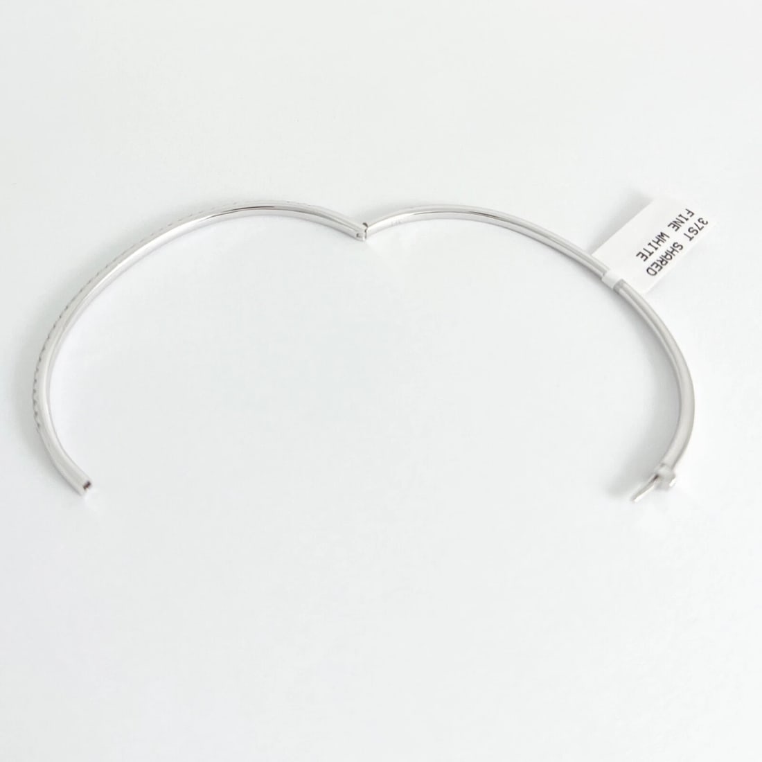Round Diamond Bangle Bracelet 14K White Gold, 1.03 CTW - 9