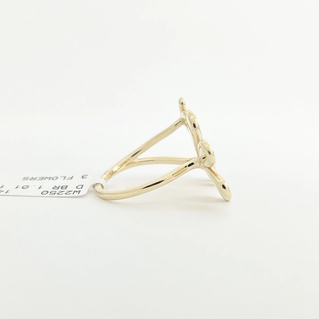 Pave Diamond Flower Statement Wrap Ring 14K Yellow Gold 1.01 CTW - 7
