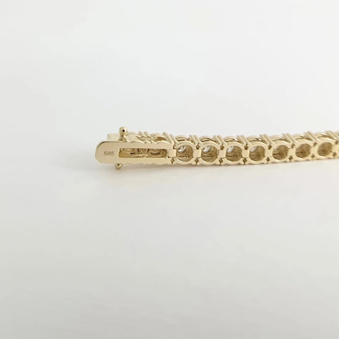 Round Diamond Tennis Bracelet 14K Yellow Gold, 7 Inches, 2.35 CTW - 9