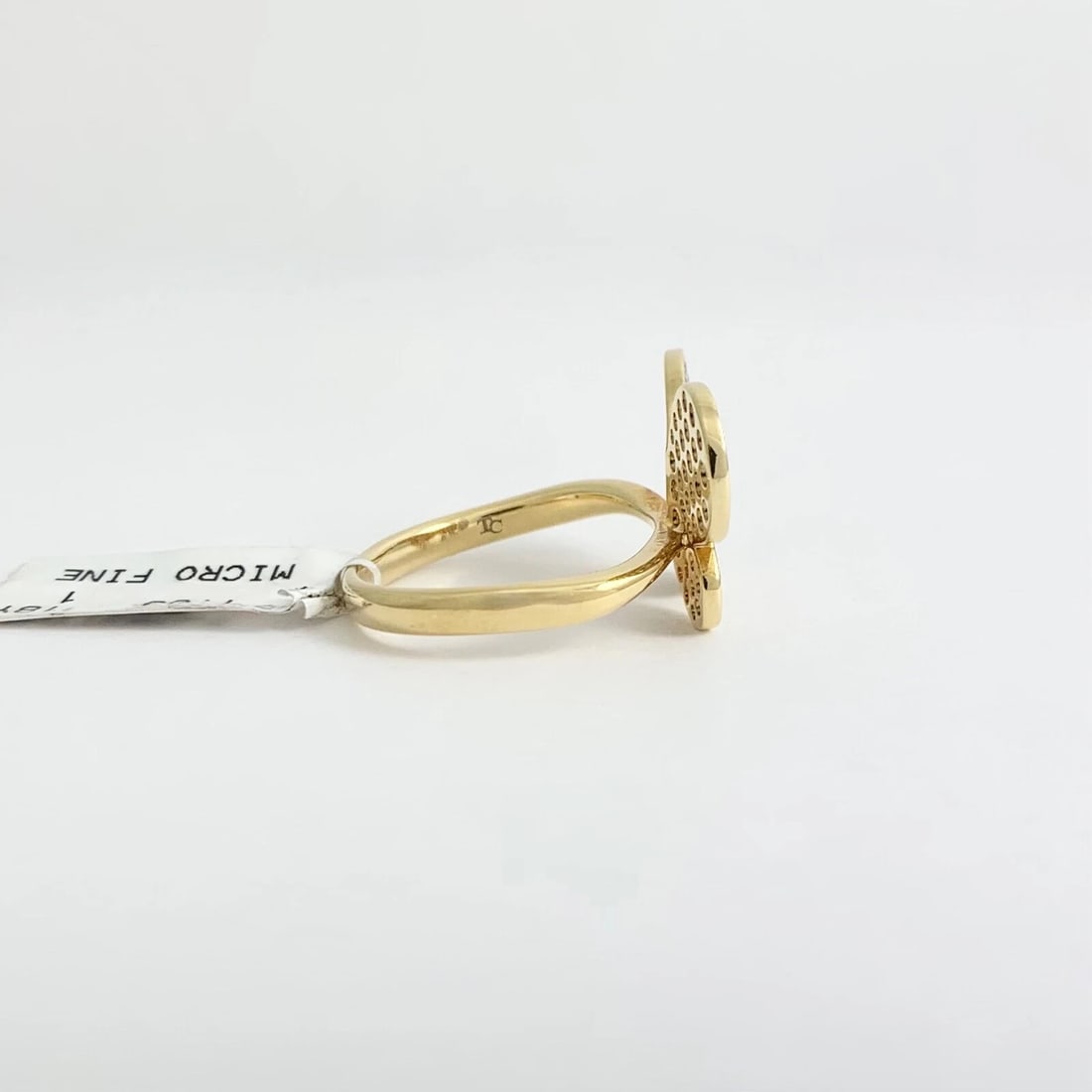 Pave Diamond Butterfly Statement Cocktail Ring 18K Yellow Gold, 1.03 CTW - 8