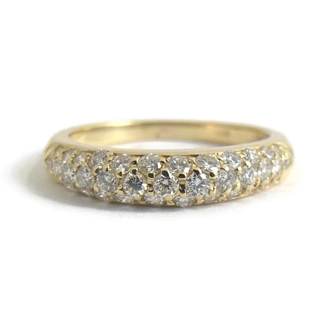 Pave Top Diamond Statement Band Ring in 18K Yellow Gold, .62 CTW, 3.49 Grams: Title: Pave Top Diamond Statement Band Ring in 18K Yellow Gold, .62 CTW, 3.49 Grams Description: Pave Top Diamond Statement Band Ring in 18K Yellow Gold, .62 CTW, 3.49 Grams This is a gorgeous ring