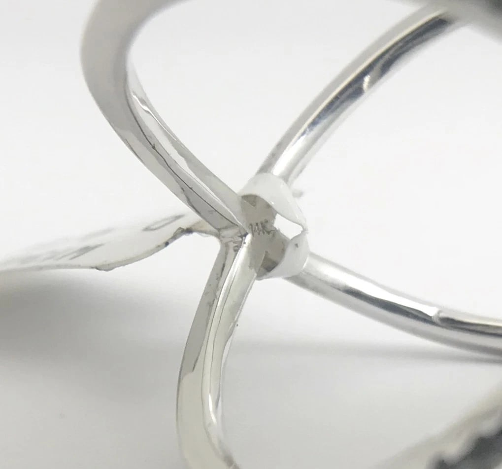 Diamond X Crisscross Statement Ring in 14K White Gold, .48 CTW, 2.79 Grams - 12
