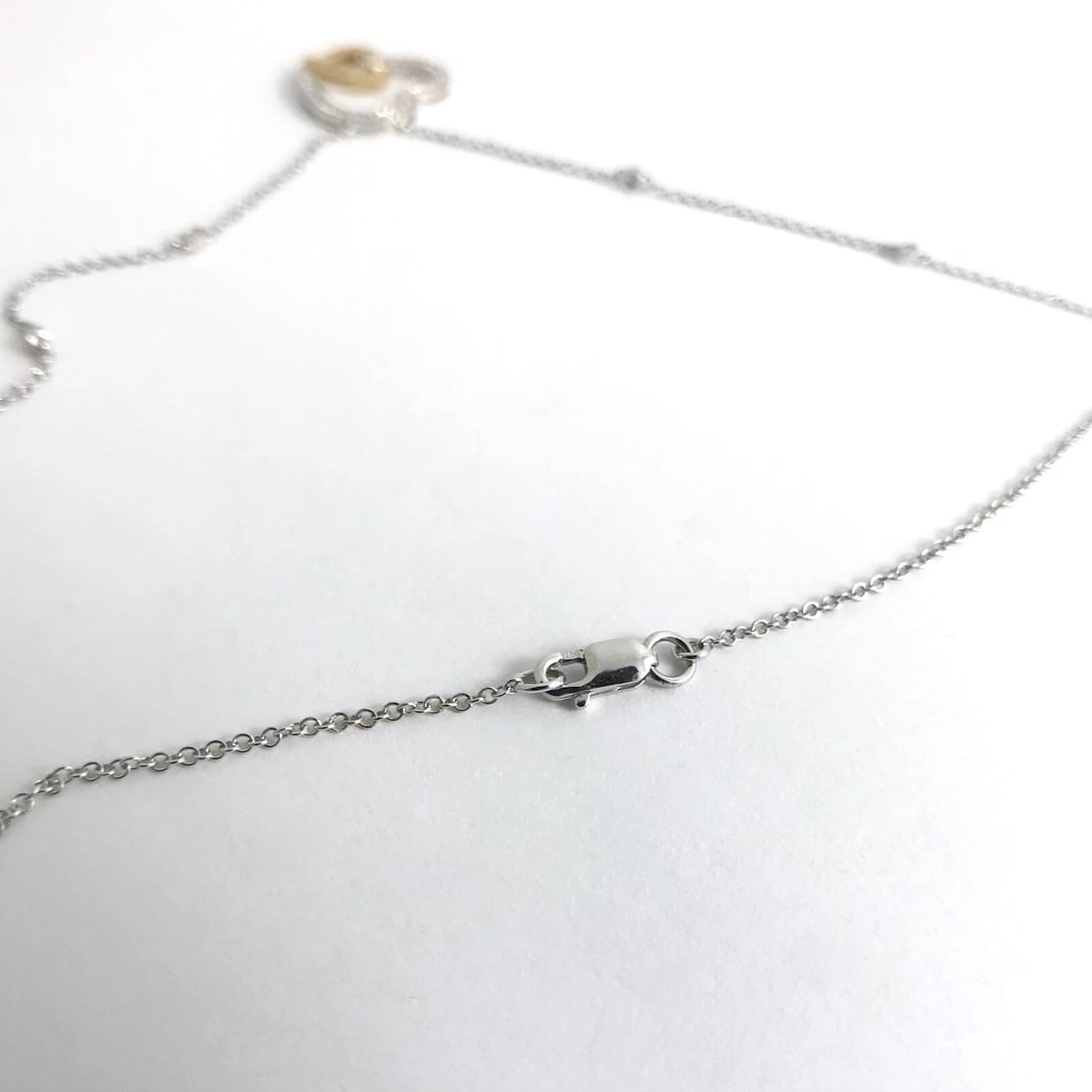 Diamond Double Open Heart Two-Tone Pendant Necklace 18K White Yellow Gold .55 TW - 11