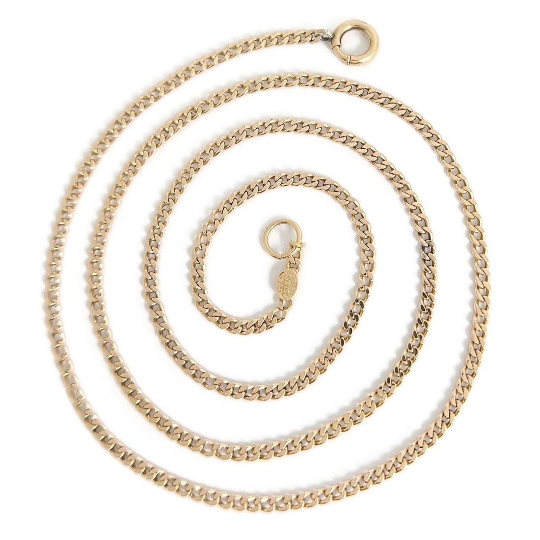 Long Curb Cuban Chain Necklace 14K Rose Gold, 24 Inches, 2.7 mm, 11.86 Grams (1 of 5)