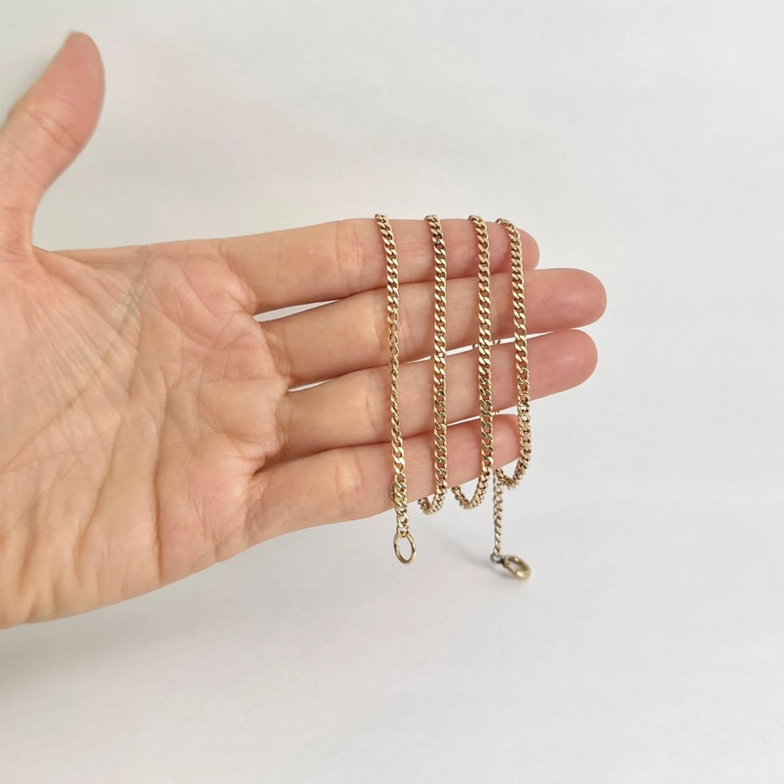 Long Curb Cuban Chain Necklace 14K Rose Gold, 24 Inches, 2.7 mm, 11.86 Grams - 2