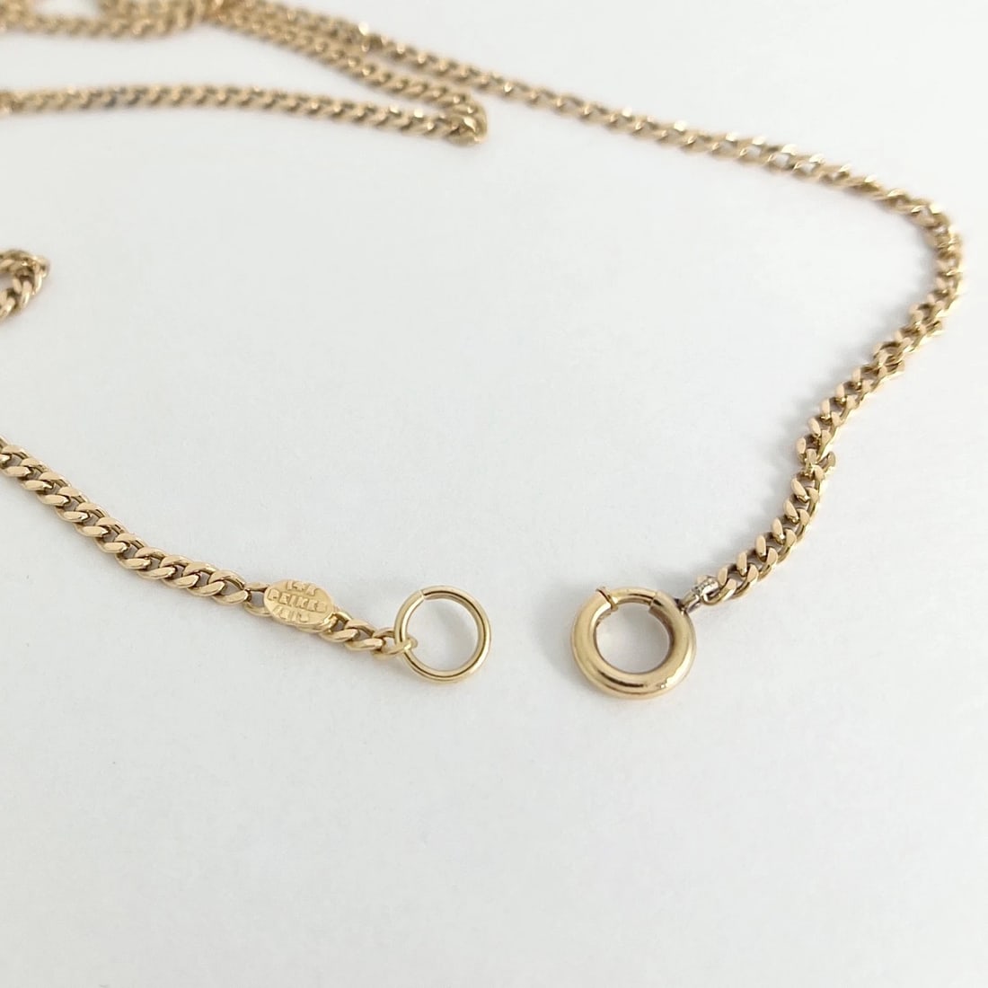 Long Curb Cuban Chain Necklace 14K Rose Gold, 24 Inches, 2.7 mm, 11.86 Grams - 5