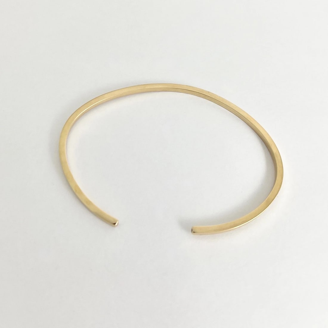 Gold Cuff Bangle Bracelet with Accent Diamonds 18K Yellow Gold, 9.04 Grams - 12
