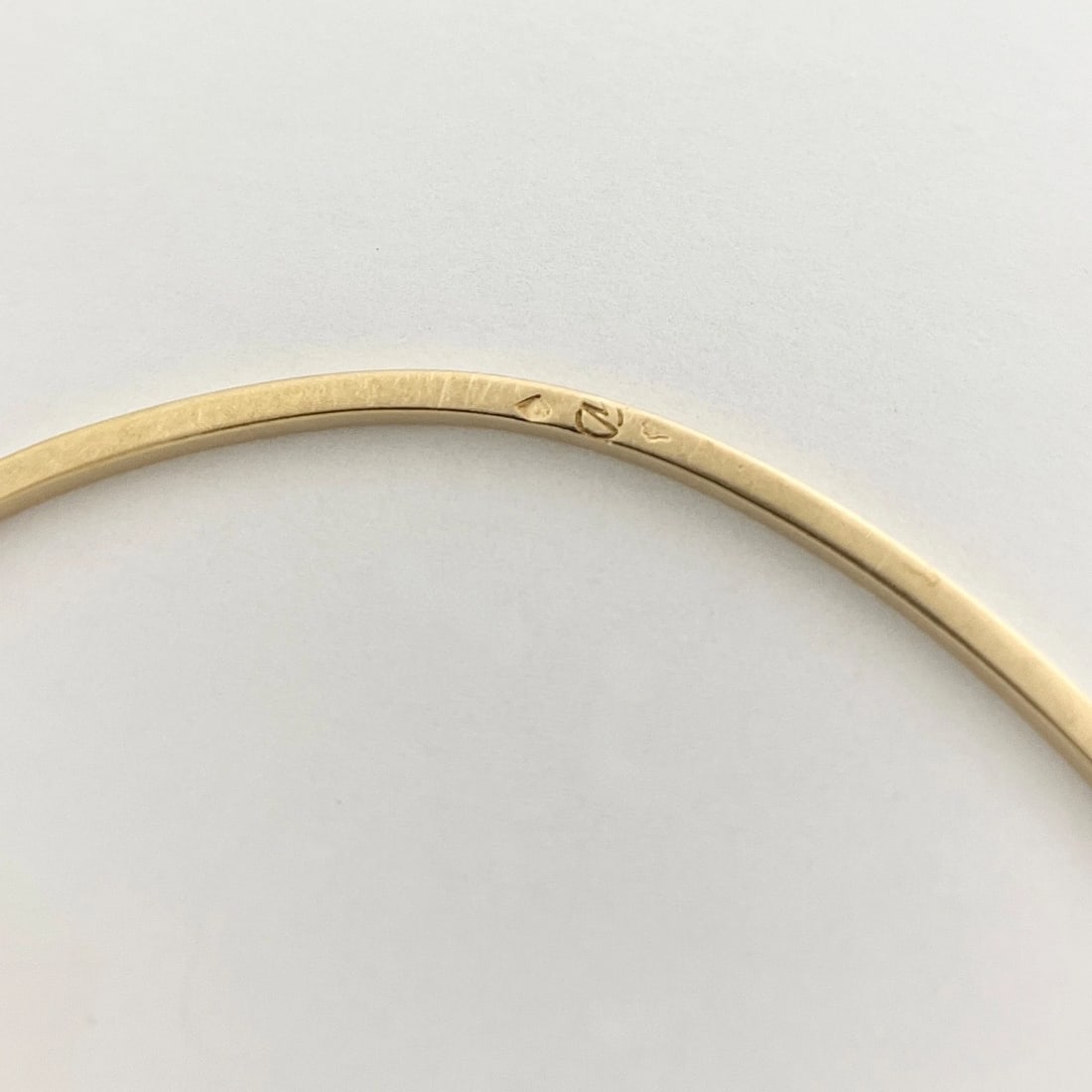 Gold Cuff Bangle Bracelet with Accent Diamonds 18K Yellow Gold, 9.04 Grams - 13