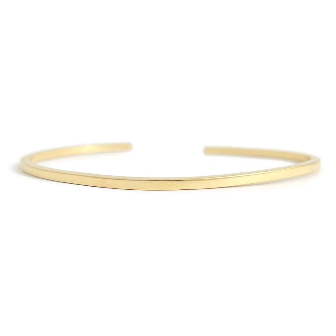 Gold Cuff Bangle Bracelet with Accent Diamonds 18K Yellow Gold, 9.04 Grams (1 of 13)