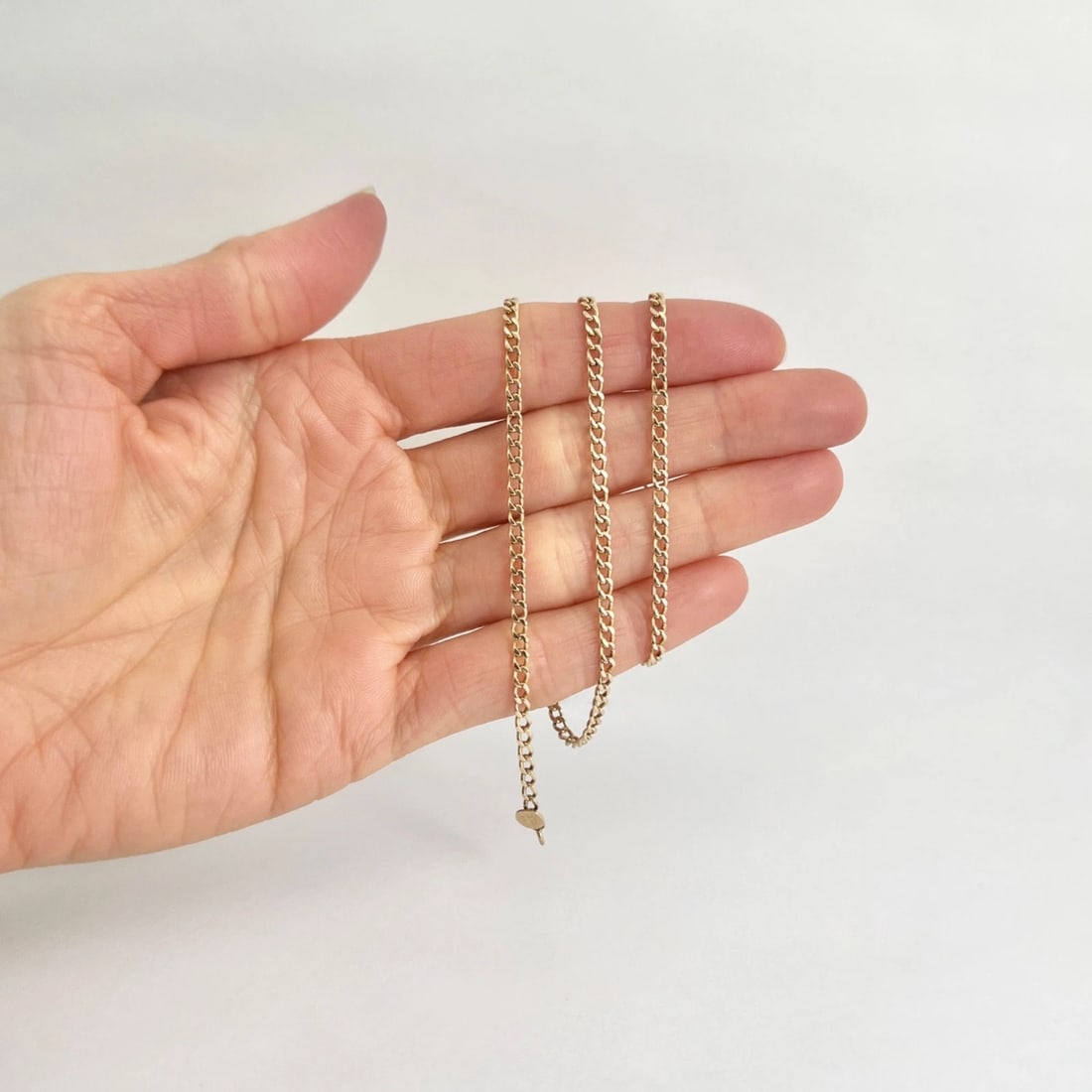 Curb Cuban Chain Necklace 14K Yellow Gold, 16.75 Inches, 2.5 mm, 6.40 Grams - 2
