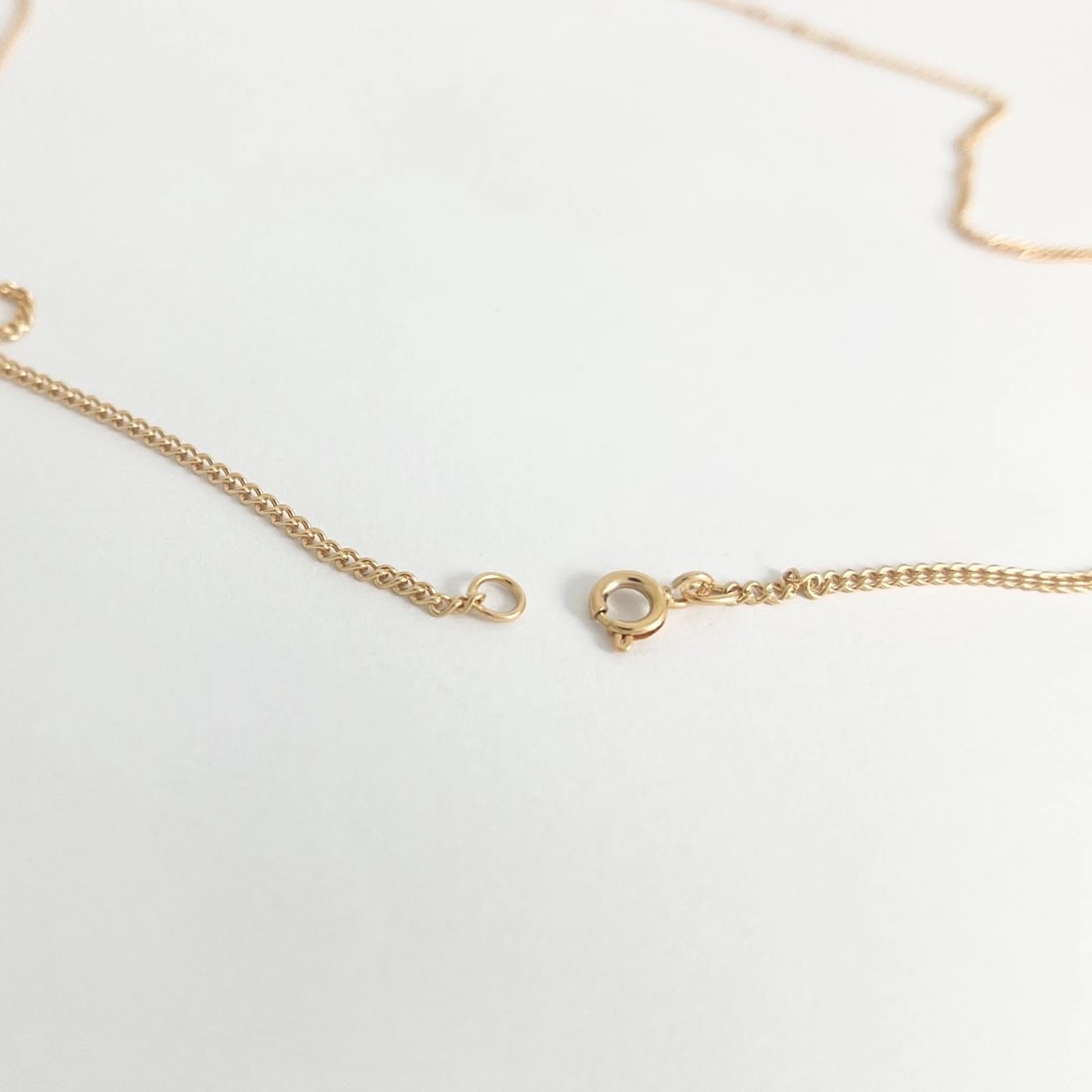 Long Thin Curb Chain Necklace 14K Rose Gold, 24.5 Inches, 1.8 mm, 6.86 Grams - 6