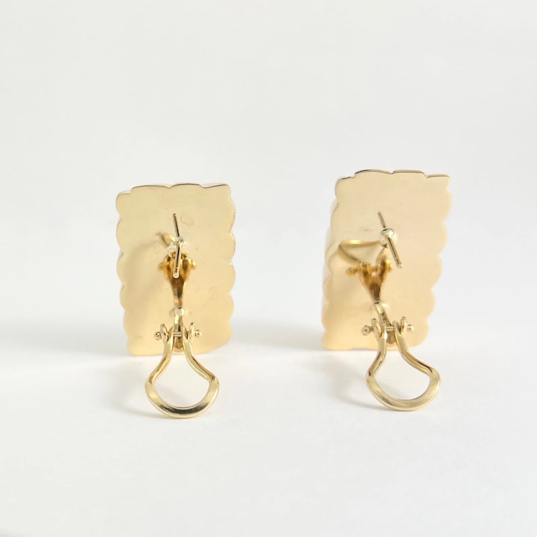 Woven Braided Puff Drop Earrings 14K Yellow Gold, 1.1 Inch, 10.70 Grams - 6