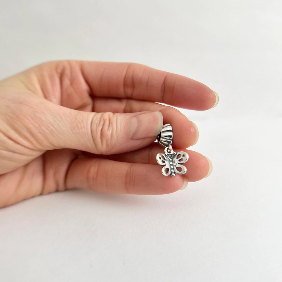Pandora Retired Friends Forever Butterfly Charm Sterling Silver, 2.56 Grams - 2