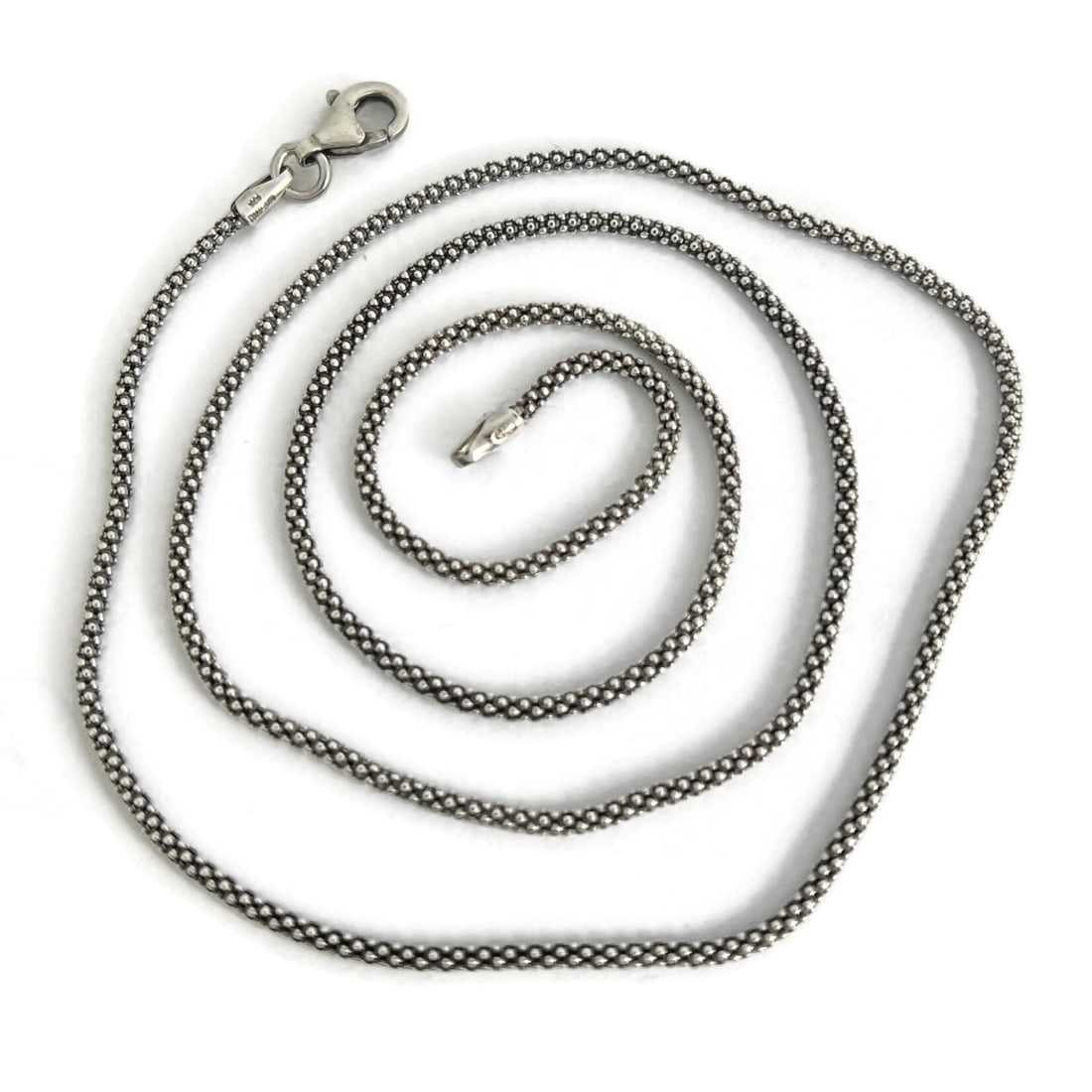 Popcorn Chain Necklace Sterling Silver, 19 Inches, 3.02 Grams: Title: Popcorn Chain Necklace Sterling Silver, 19 Inches, 3.02 Grams Description: Popcorn Chain Necklace Sterling Silver, 19 Inches, 3.02 Grams This is such a great necklace! Please let us know if
