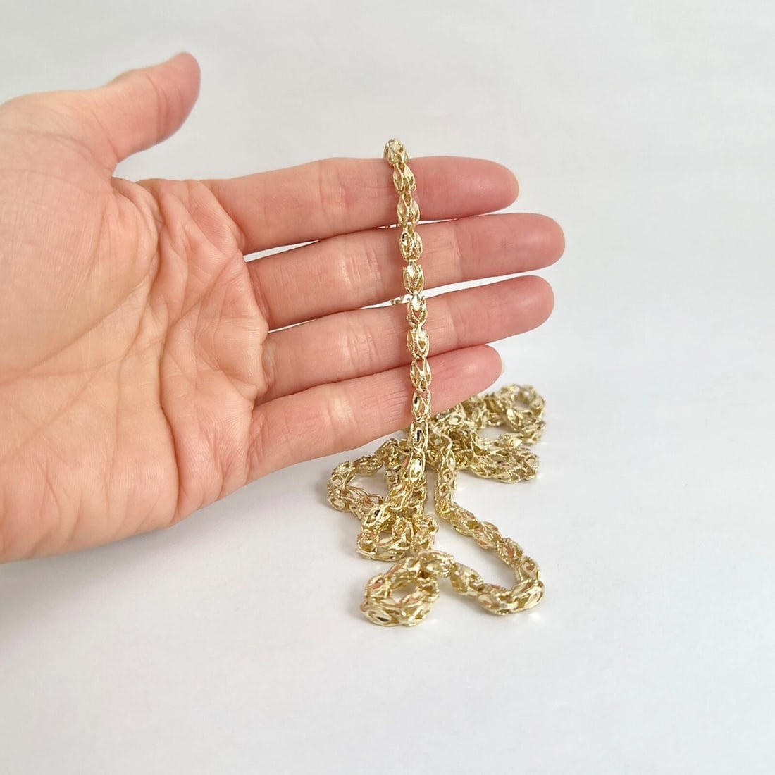 Long Turkish Rope Chain Necklace 14K Yellow Gold, 30 Inches, 4.5 mm, 34.58 Grams - 4