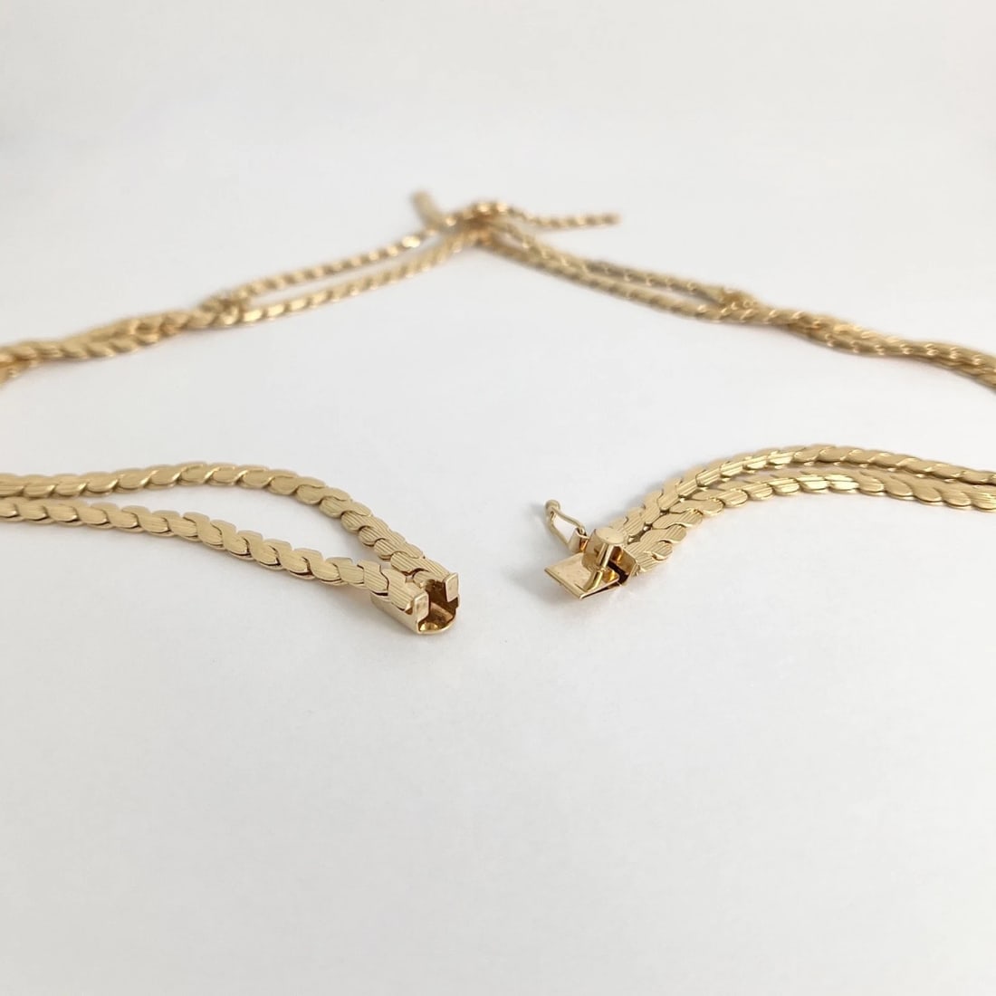 Vintage 1950's Diamond Flower Festoon Chain Necklace 14K Yellow Gold, 56.39 Gr - 7