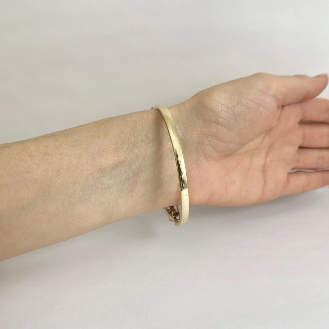 Vintage 1950's Diamond Pearl Sapphire Bangle Bracelet 14K Yellow Gold, 13.97 Gr - 5