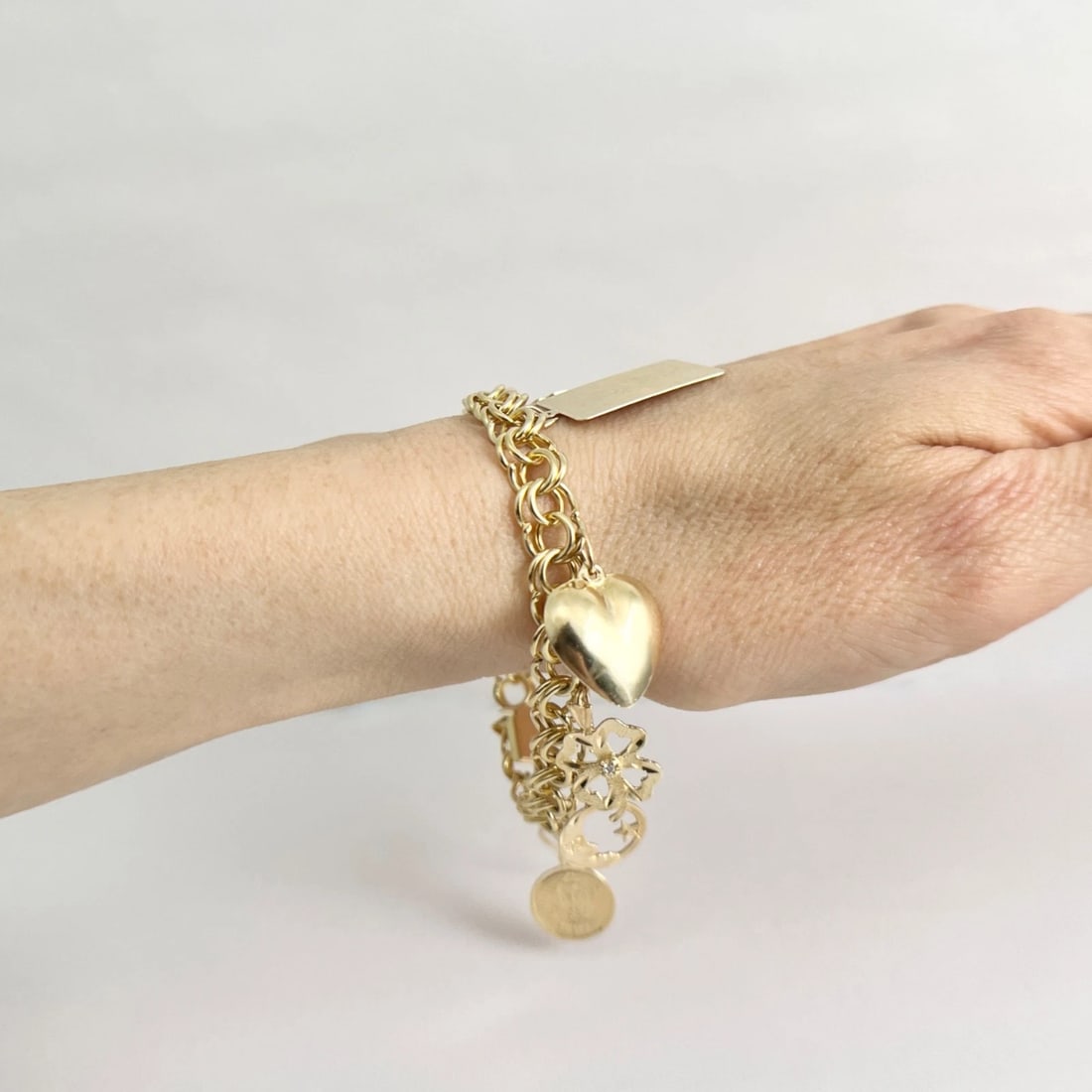 Vintage Scorpio Libra Italian Horn Charm Bracelet 14K Yellow Gold, 22.88 Grams - 8
