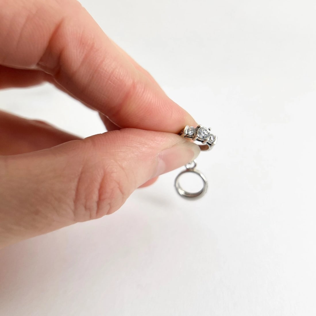 Vintage Judith Jack Engagement Wedding Ring Charm Sterling Silver, 1.54 Grams - 6