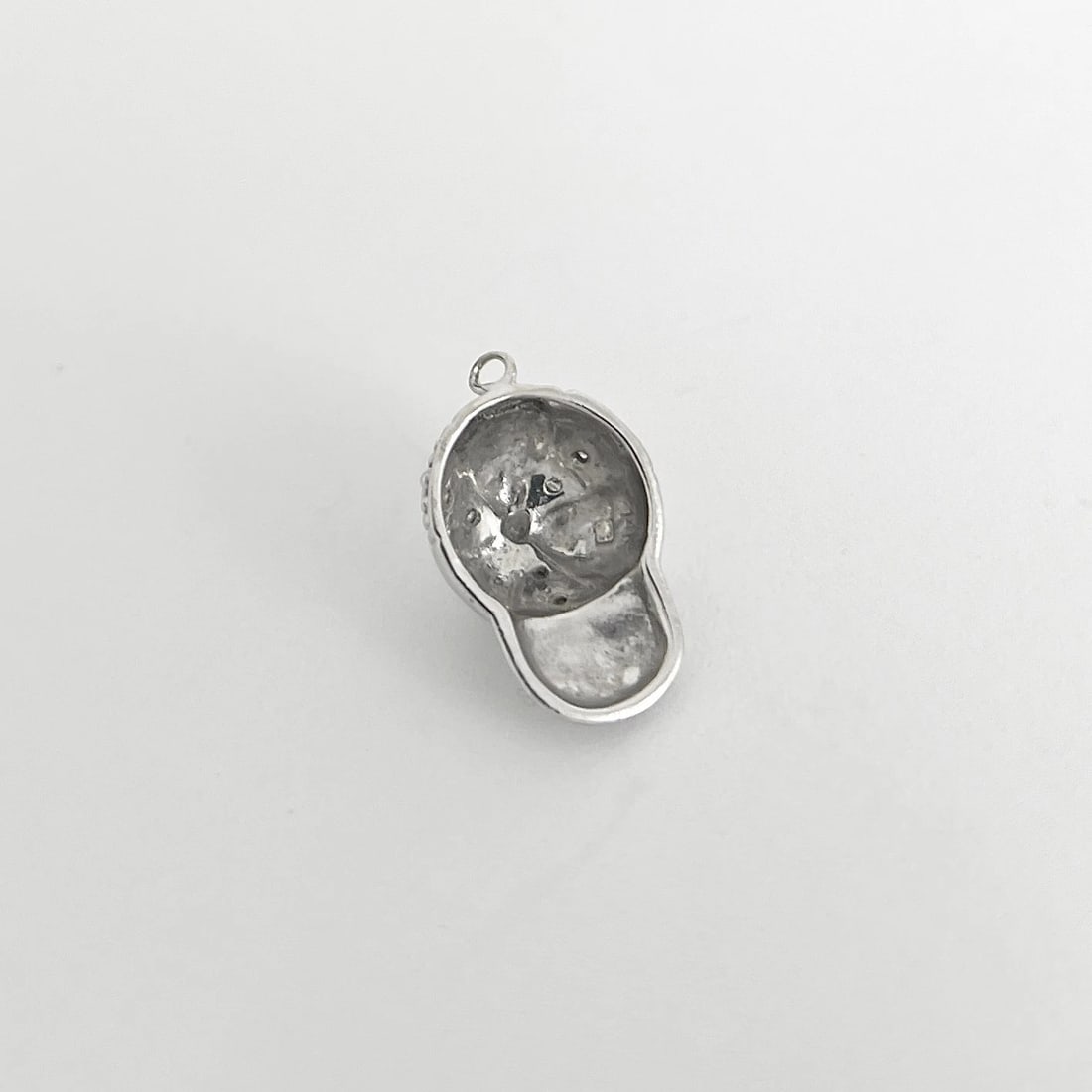 Vintage Diamond Ball Cap Hat Charm 14K White Gold, 1.88 Grams - 7