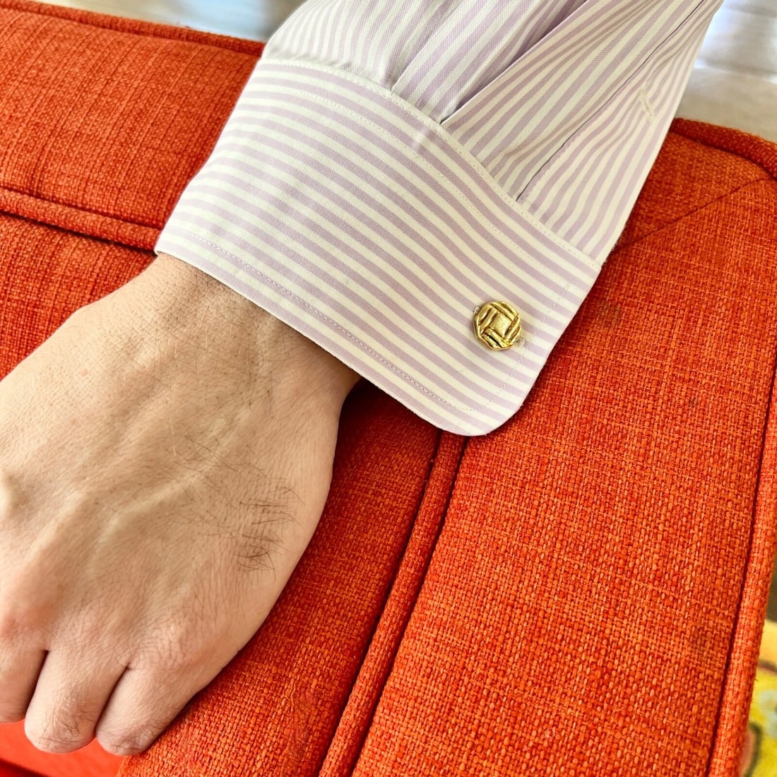 Vintage Geometric Octagon Cufflinks 18K Yellow Gold, 5.78 Grams - 6