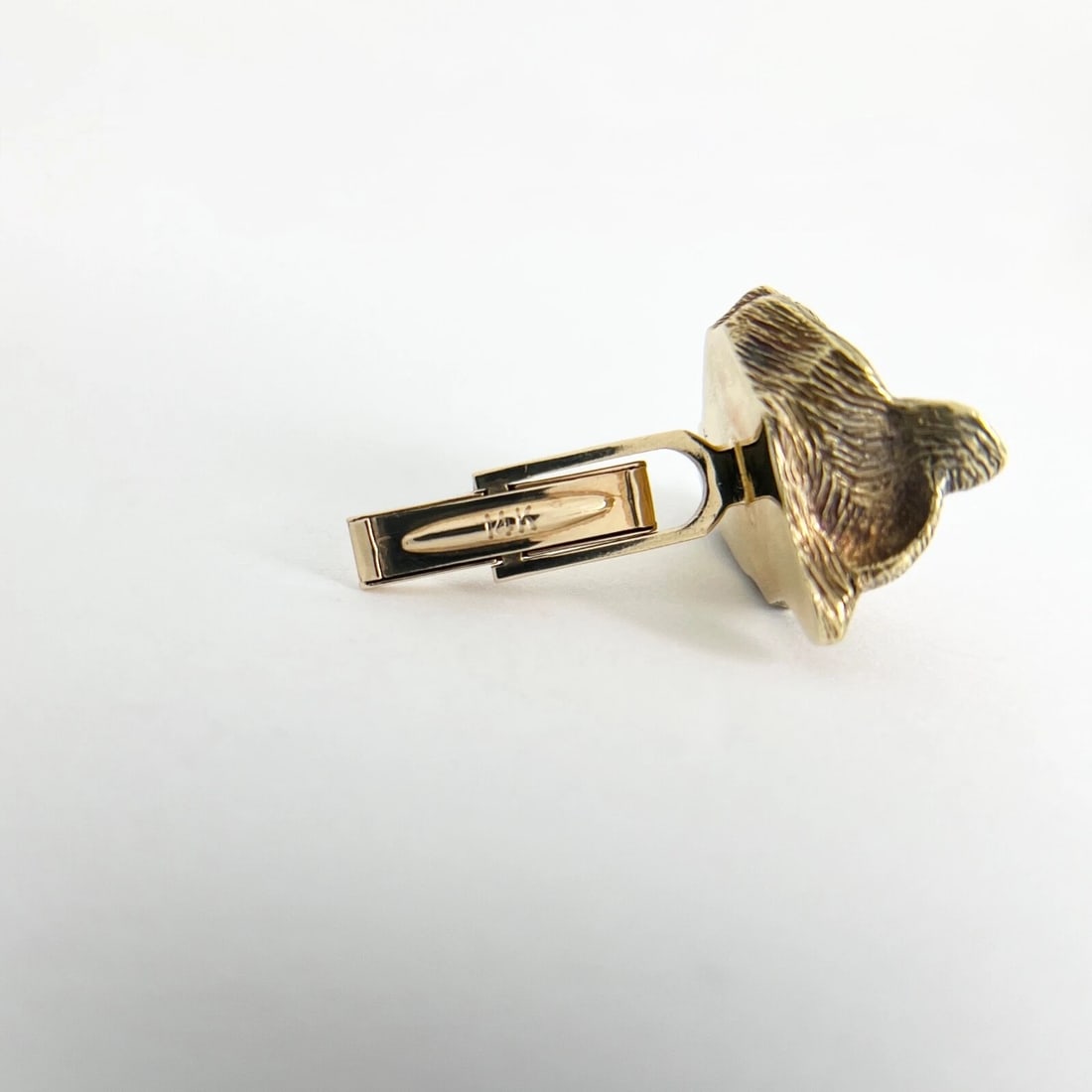 Vintage Bull Bear Ruby Sapphire Animal Cufflinks 18K 14K Yellow Gold, 26.39 Gram - 9